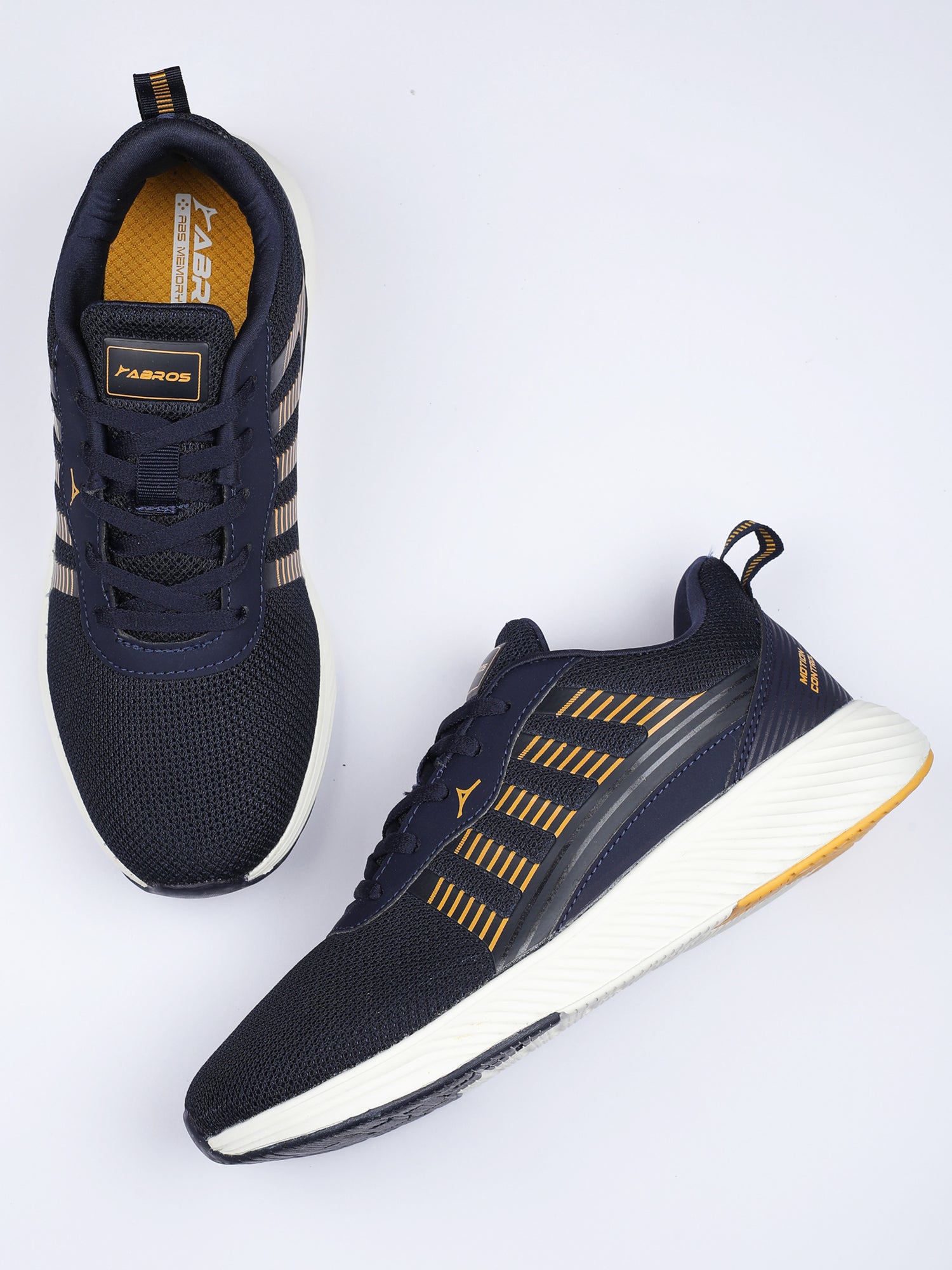 ABROS POSH-ON Running Sports Shoes Breathable Upper Memory Foam Insole Casual Walking & Gym Shoes for Mens