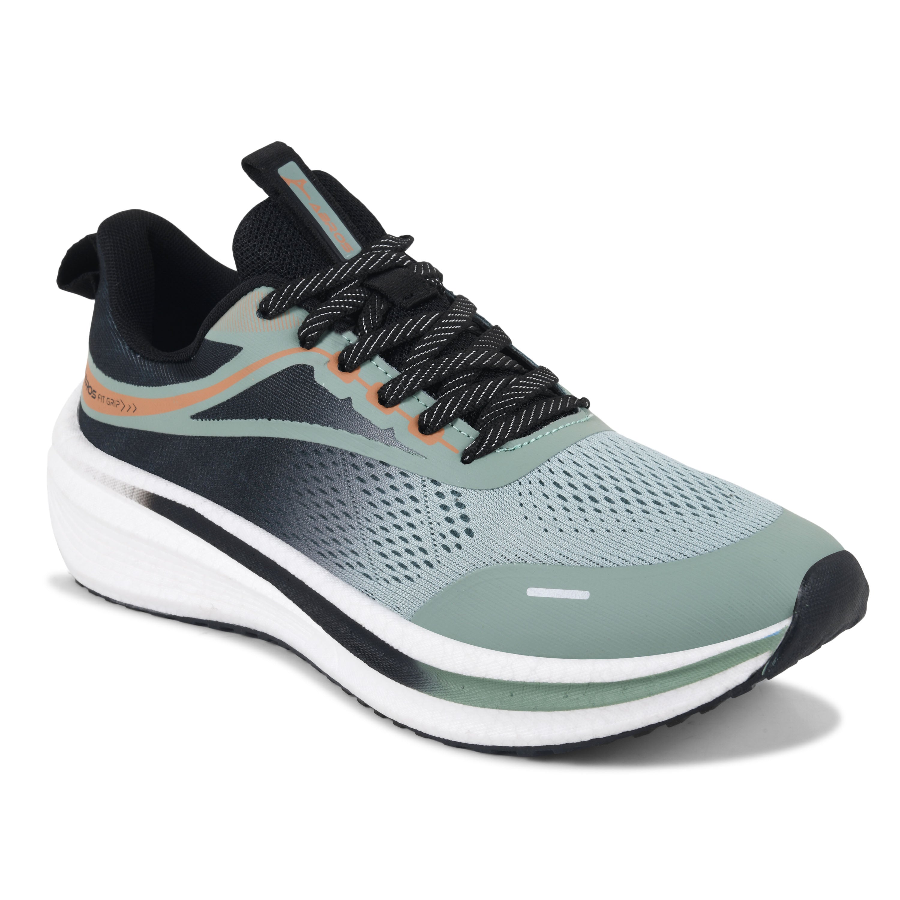 ABROS ZYRO Men’s Sports Shoes for Running, Training & Gym | Lightweight Active Footwear for Daily Workout, Fitness & Outdoor Activities Shoes for Mens (SEA GREEN/BLACK)