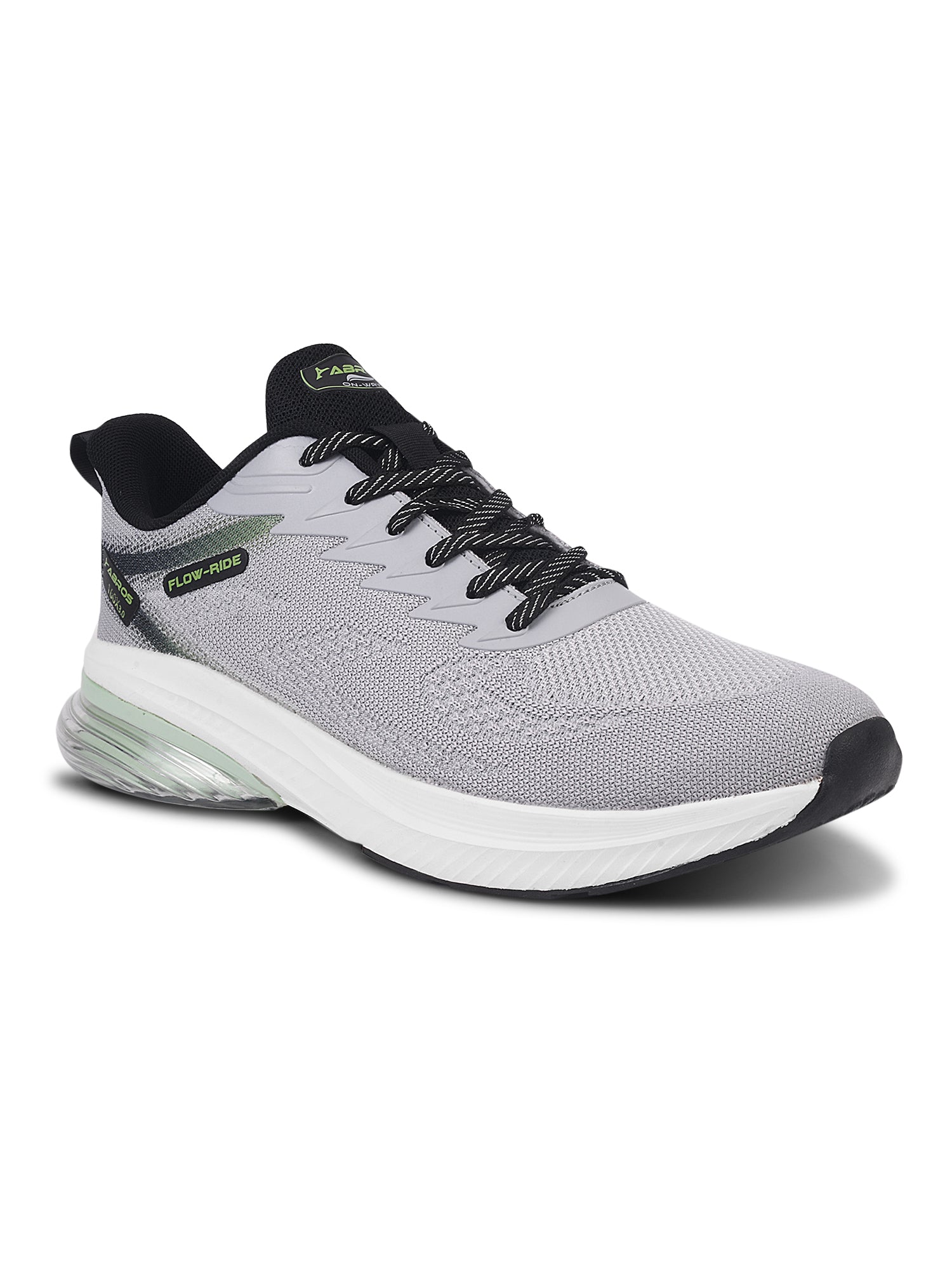 ABROS RANKIN Men’s Sports Shoes for Running, Training & Gym | Lightweight Active Footwear for Daily Workout, Fitness & Outdoor Activities Shoes for Mens (L.GREY/BLACK)