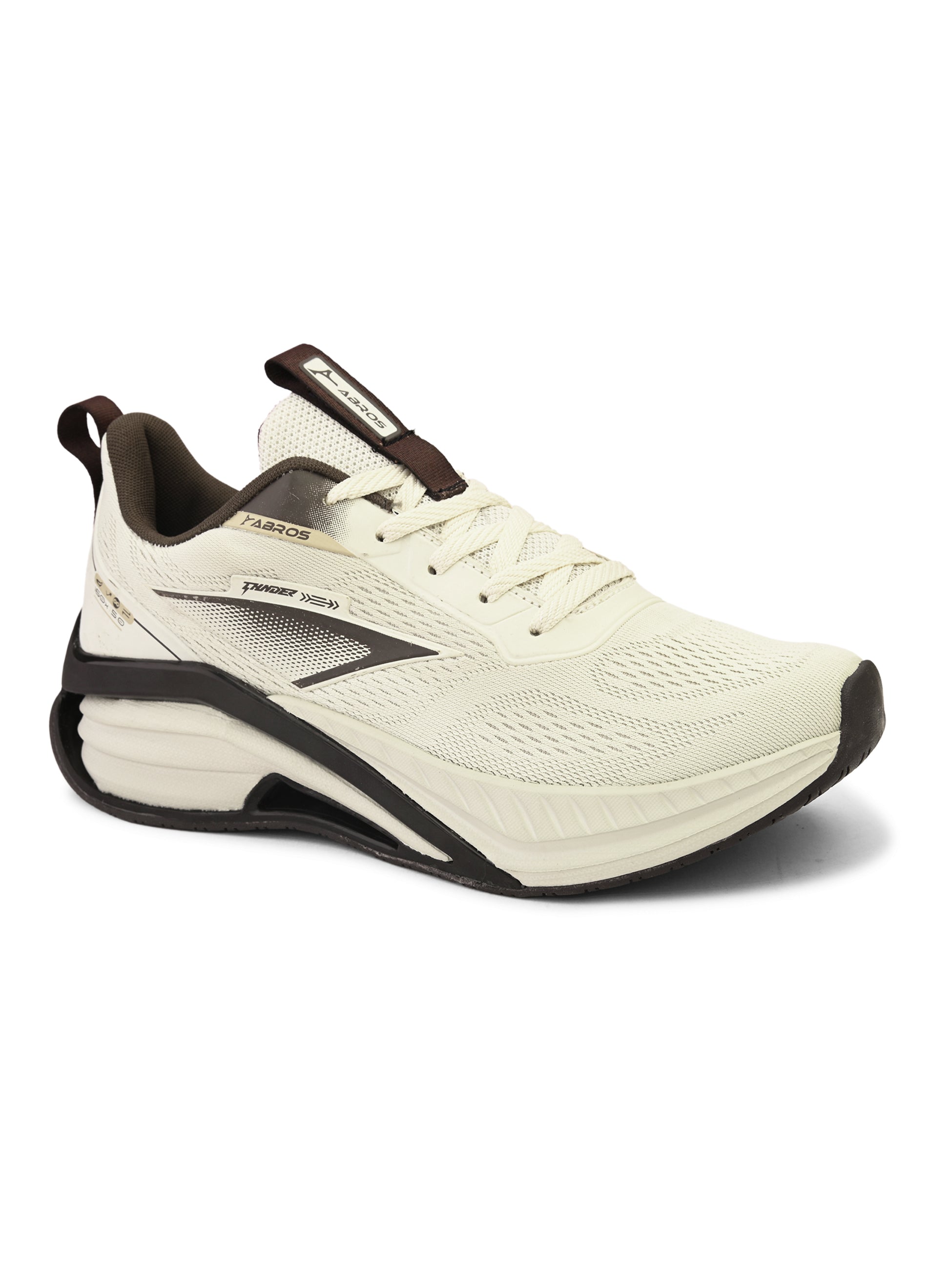 ABROS ERIK Men’s Sports Shoes for Running, Training & Gym | Lightweight Active Footwear for Daily Workout, Fitness & Outdoor Activities Shoes for Mens (L.BEIGE/BROWN)