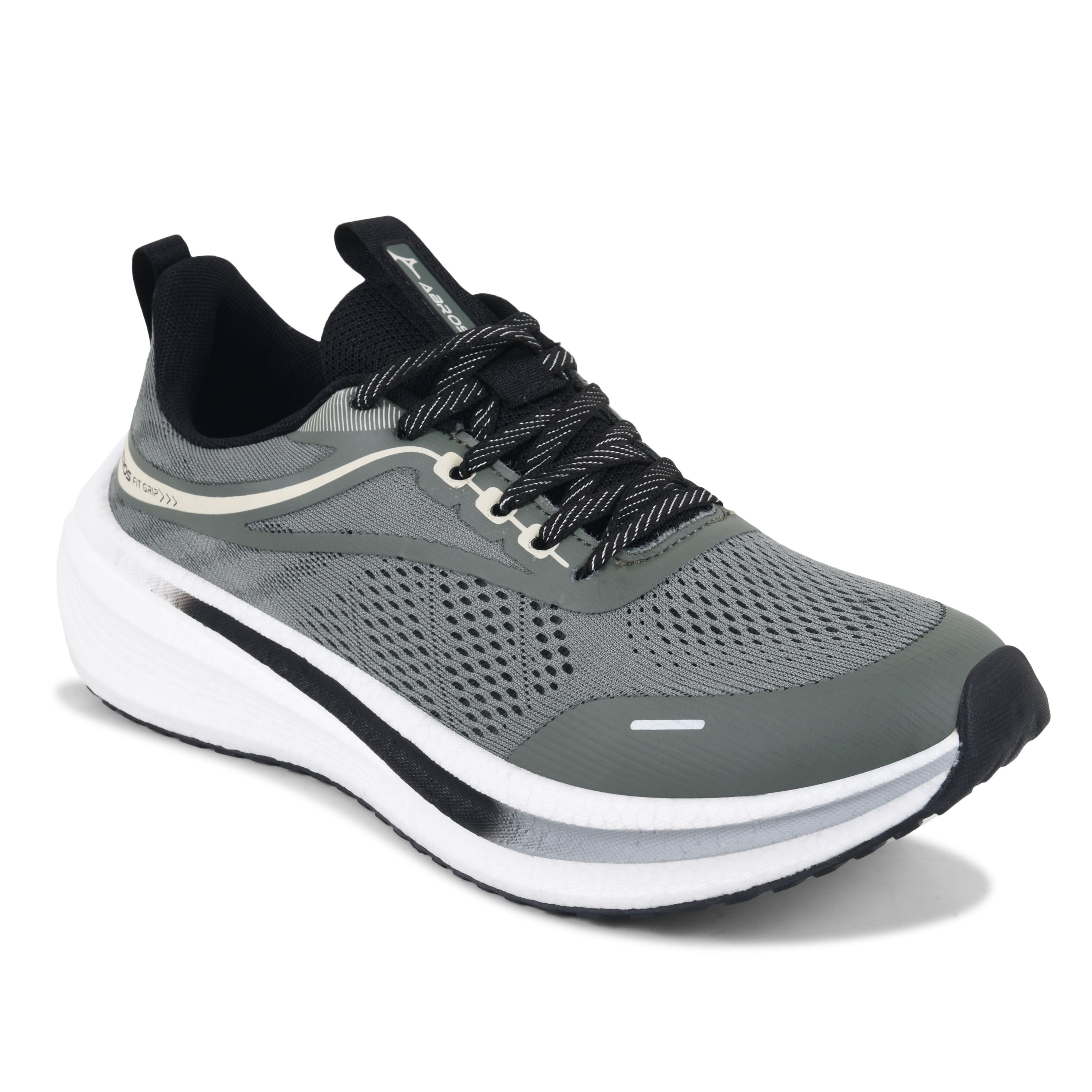 ABROS ZYRO Men’s Sports Shoes for Running, Training & Gym | Lightweight Active Footwear for Daily Workout, Fitness & Outdoor Activities Shoes for Mens (OLIVE/BLACK)