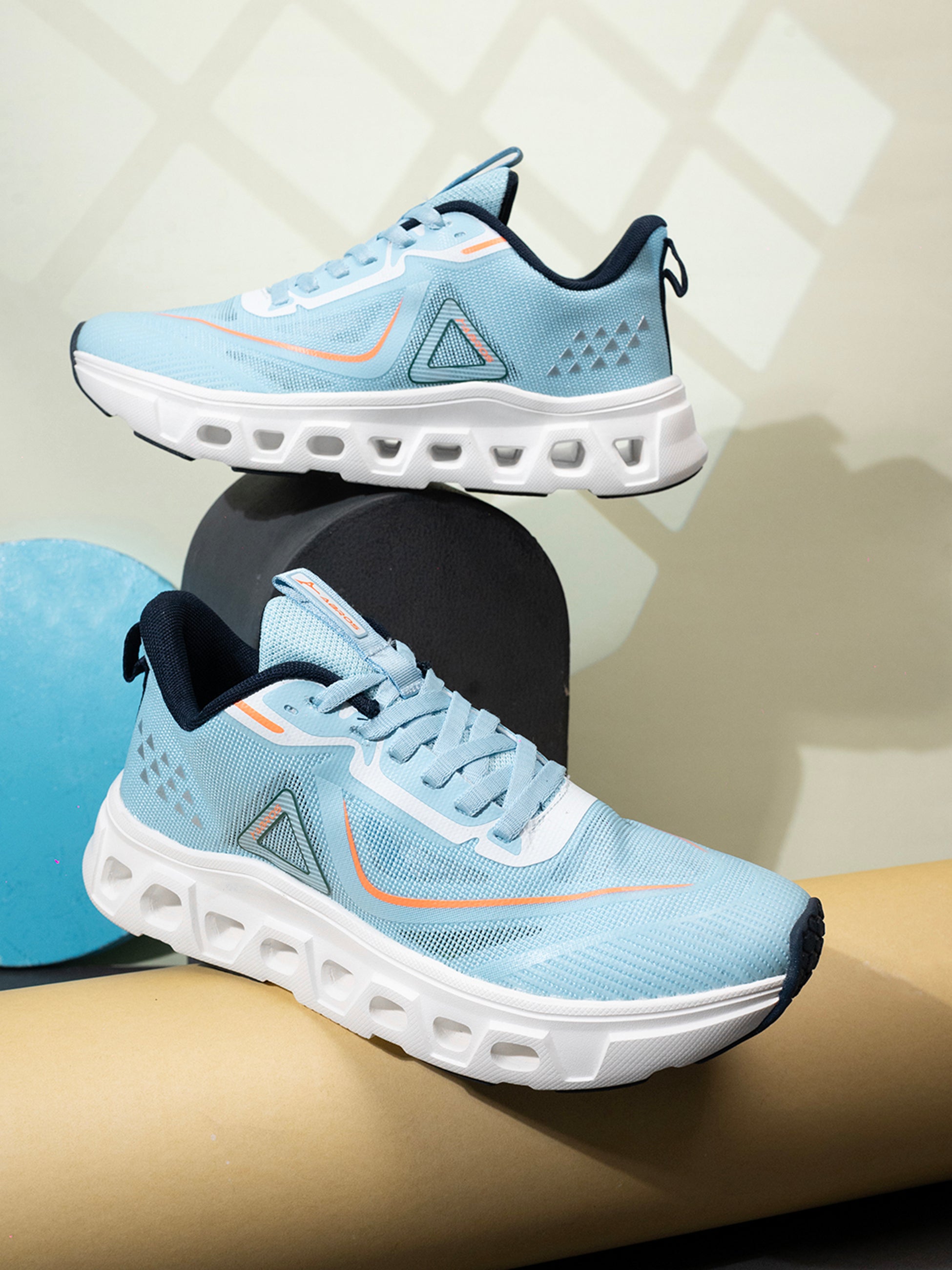 ABROS LIAM Men’s Sports Shoes for Running, Training & Gym | Lightweight Active Footwear for Daily Workout, Fitness & Outdoor Activities Shoes for Mens (ICE BLUE/NAVY)