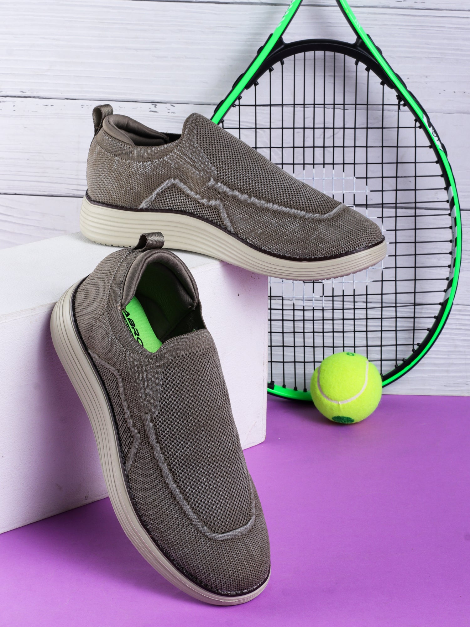 ABROS DANIMOFF Men’s Casual Sneakers for Daily Wear | Stylish Comfortable Shoes for Work, College, Travel & Everyday Outfits | Lightweight Sneakers for Mens (KHAKI)