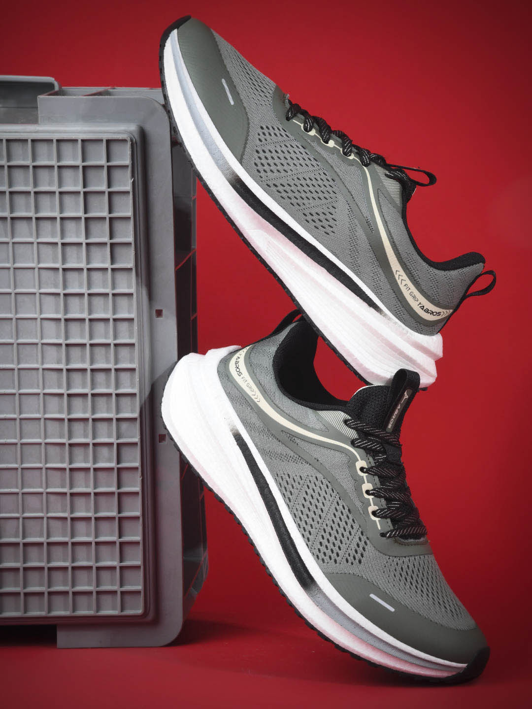 ABROS ZYRO Men’s Sports Shoes for Running, Training & Gym | Lightweight Active Footwear for Daily Workout, Fitness & Outdoor Activities Shoes for Mens (OLIVE/BLACK)