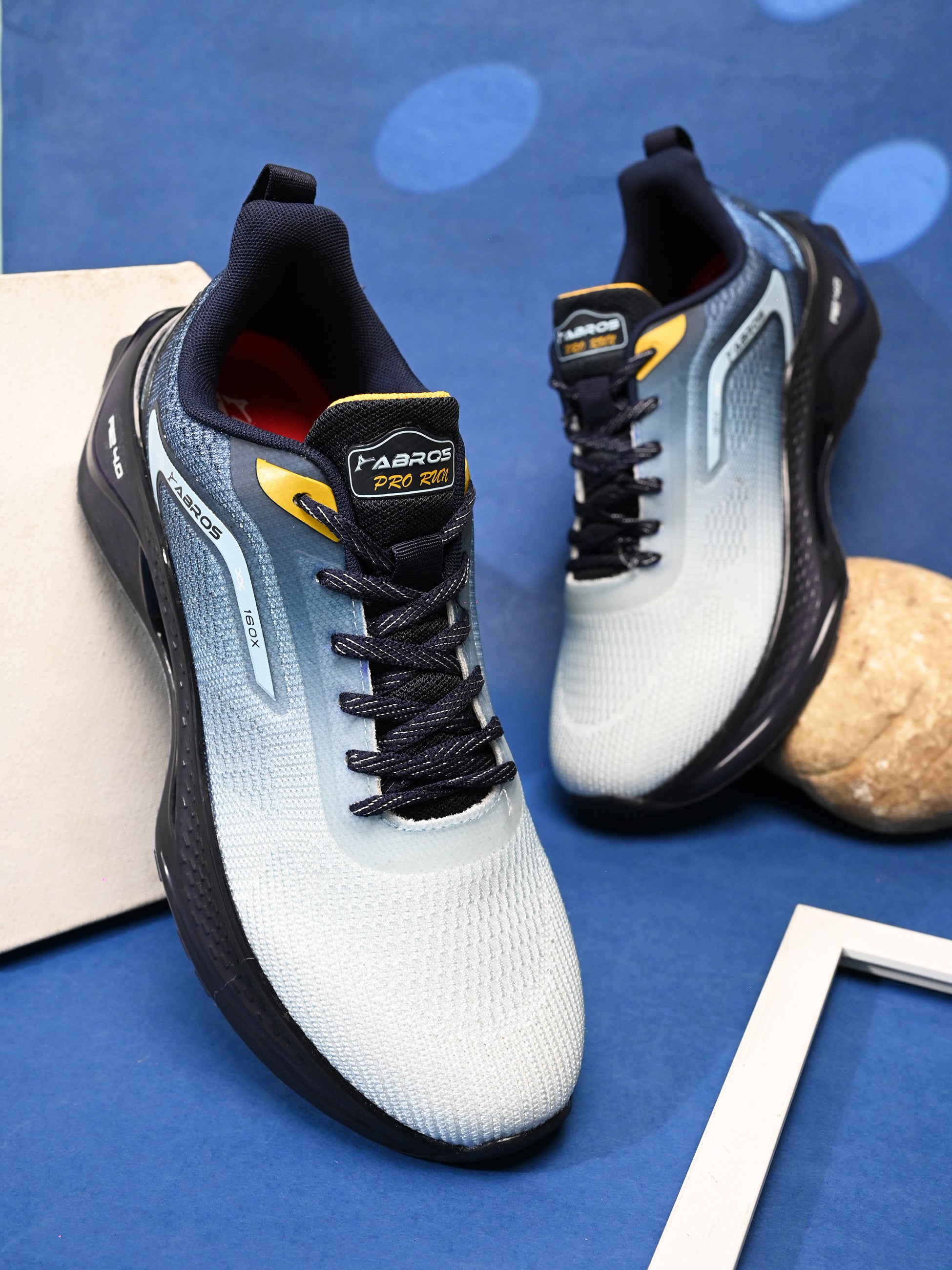 ABROS GAMORA Men’s Sports Shoes for Running, Training & Gym | Lightweight Active Footwear for Daily Workout, Fitness & Outdoor Activities Shoes for Mens (ICE BLUE/NAVY)