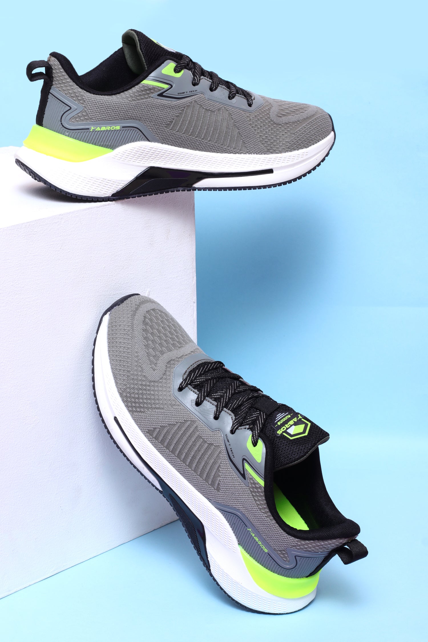 ABROS CYBRO Men’s Sports Shoes for Running, Training & Gym | Lightweight Active Footwear for Daily Workout, Fitness & Outdoor Activities Shoes for Mens (OLIVE/BLACK)