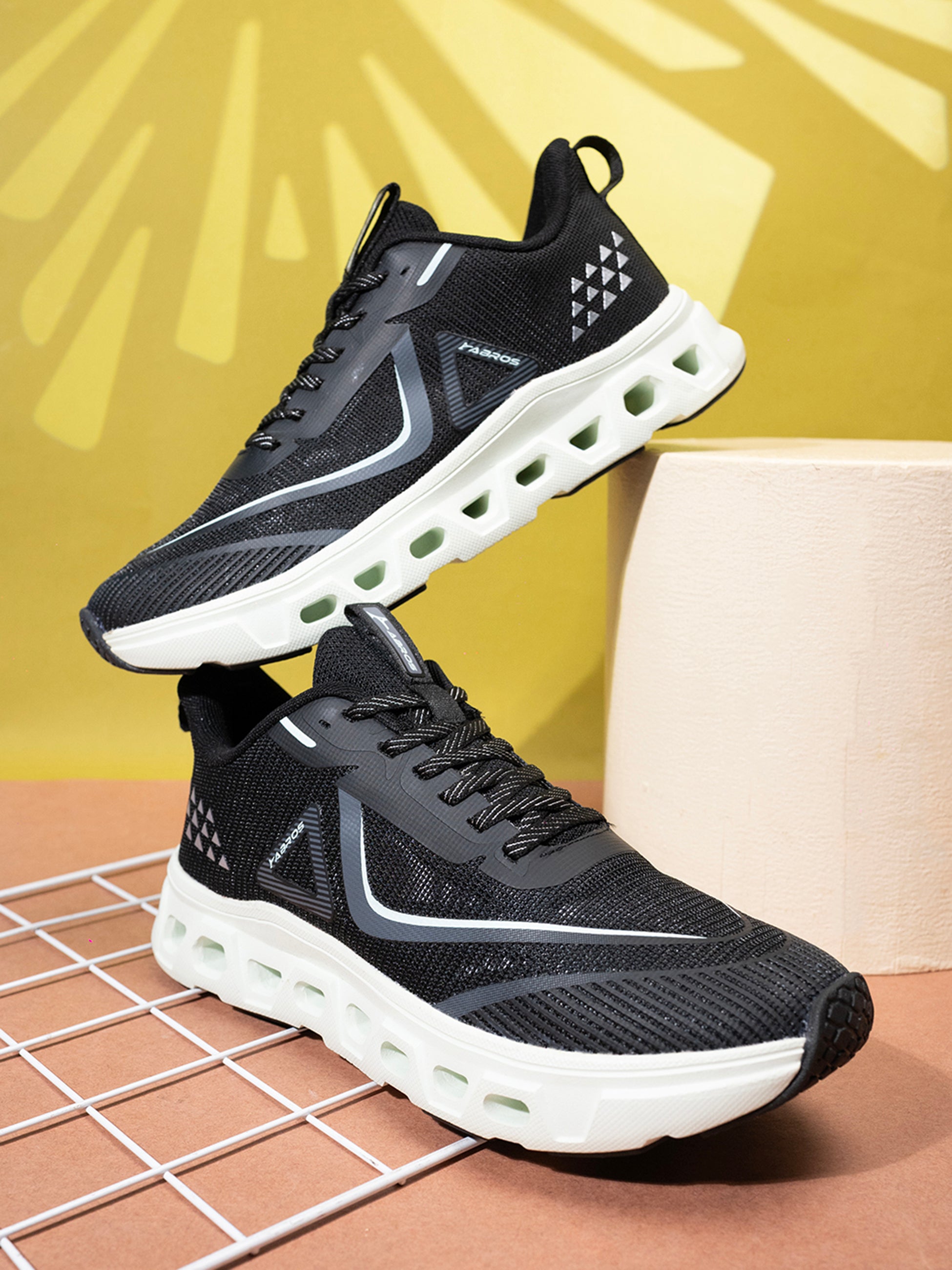 ABROS LIAM Men’s Sports Shoes for Running, Training & Gym | Lightweight Active Footwear for Daily Workout, Fitness & Outdoor Activities Shoes for Mens (BLACK/MIST)