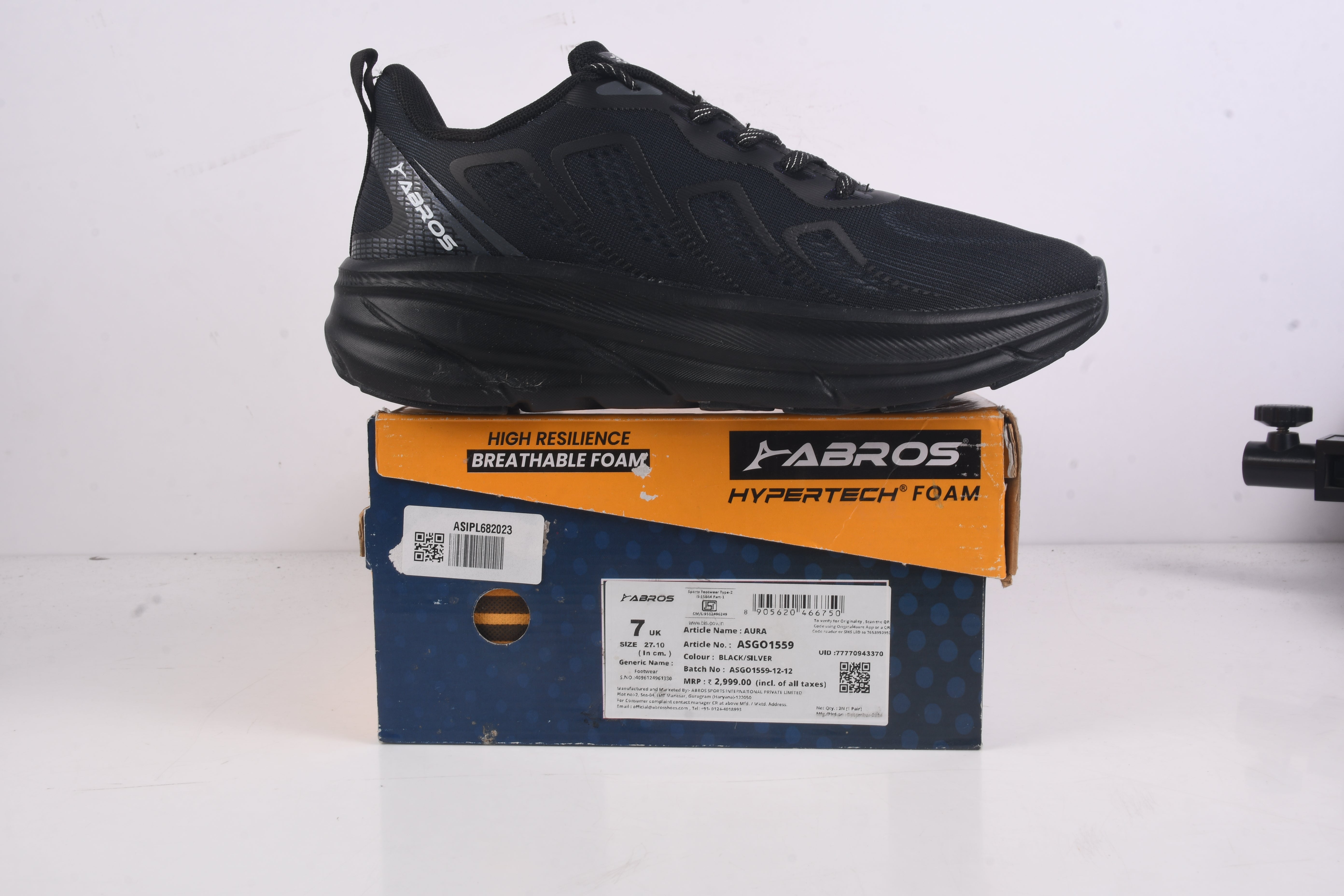 ABROS AURA Running Sports Shoes Breathable Upper Memory Foam Insole Casual Walking & Gym Shoes for Mens