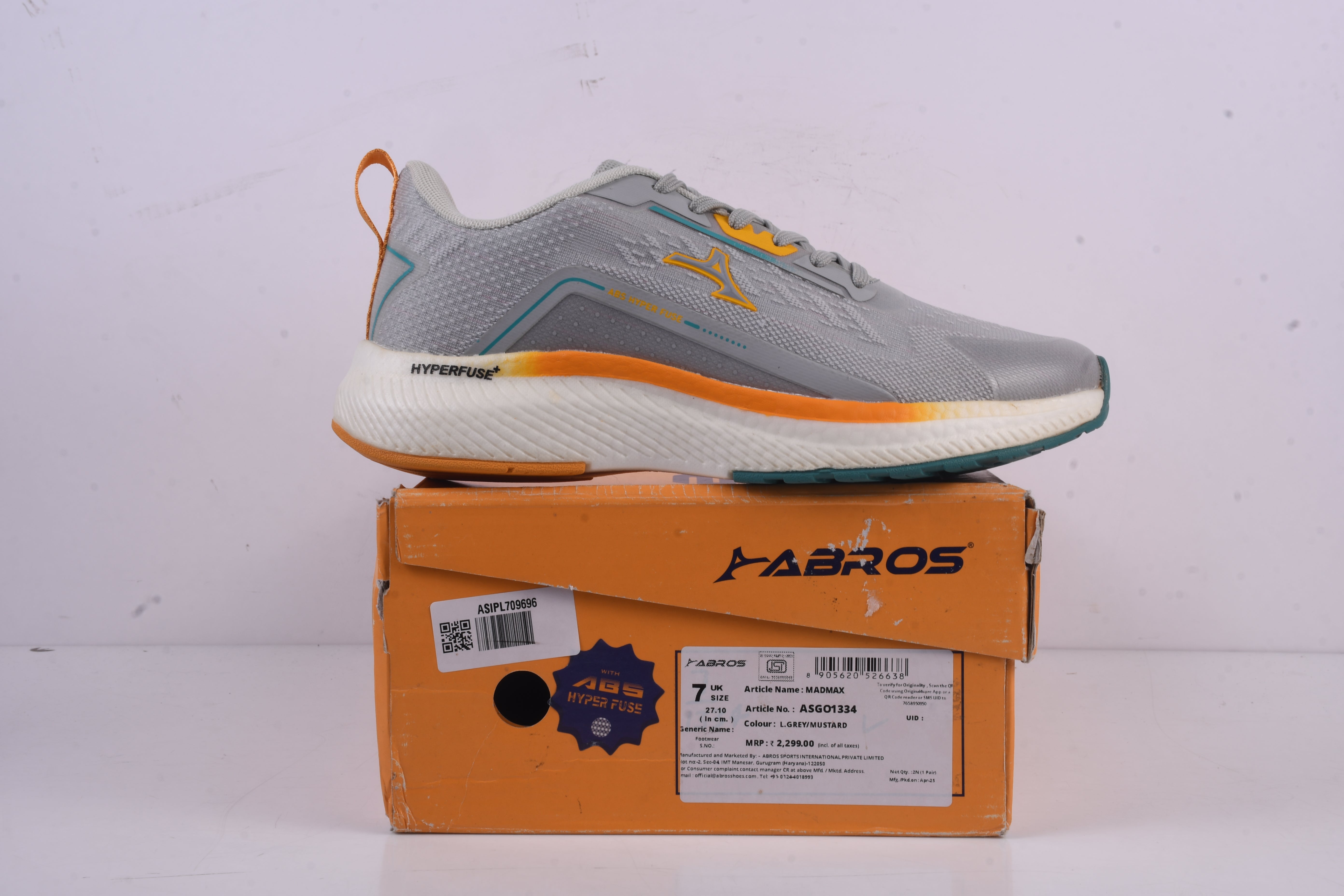 ABROS MADMAX Running Sports Shoes Breathable Upper Memory Foam Insole Casual Walking & Gym Shoes for Mens