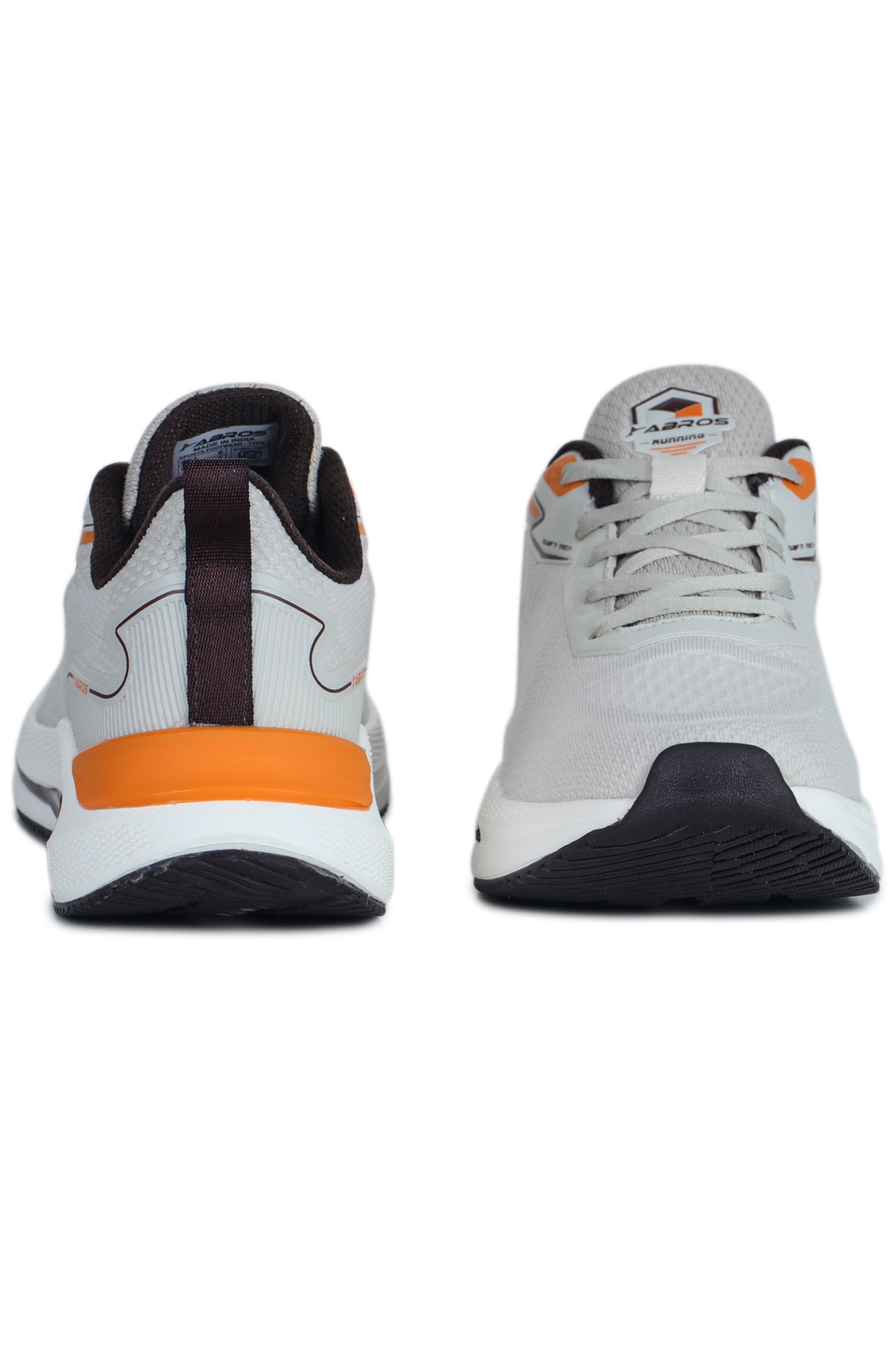 ABROS CYBRO Men’s Sports Shoes for Running, Training & Gym | Lightweight Active Footwear for Daily Workout, Fitness & Outdoor Activities Shoes for Mens (L.BEIGE/BROWN)