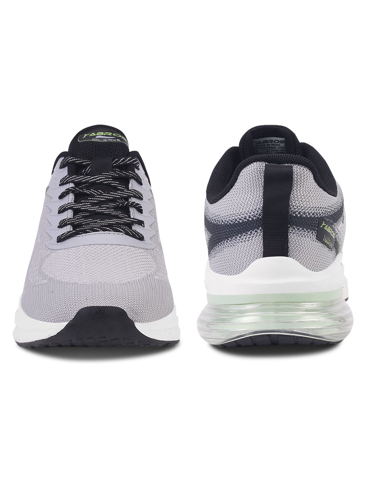 ABROS RANKIN Men’s Sports Shoes for Running, Training & Gym | Lightweight Active Footwear for Daily Workout, Fitness & Outdoor Activities Shoes for Mens (L.GREY/BLACK)