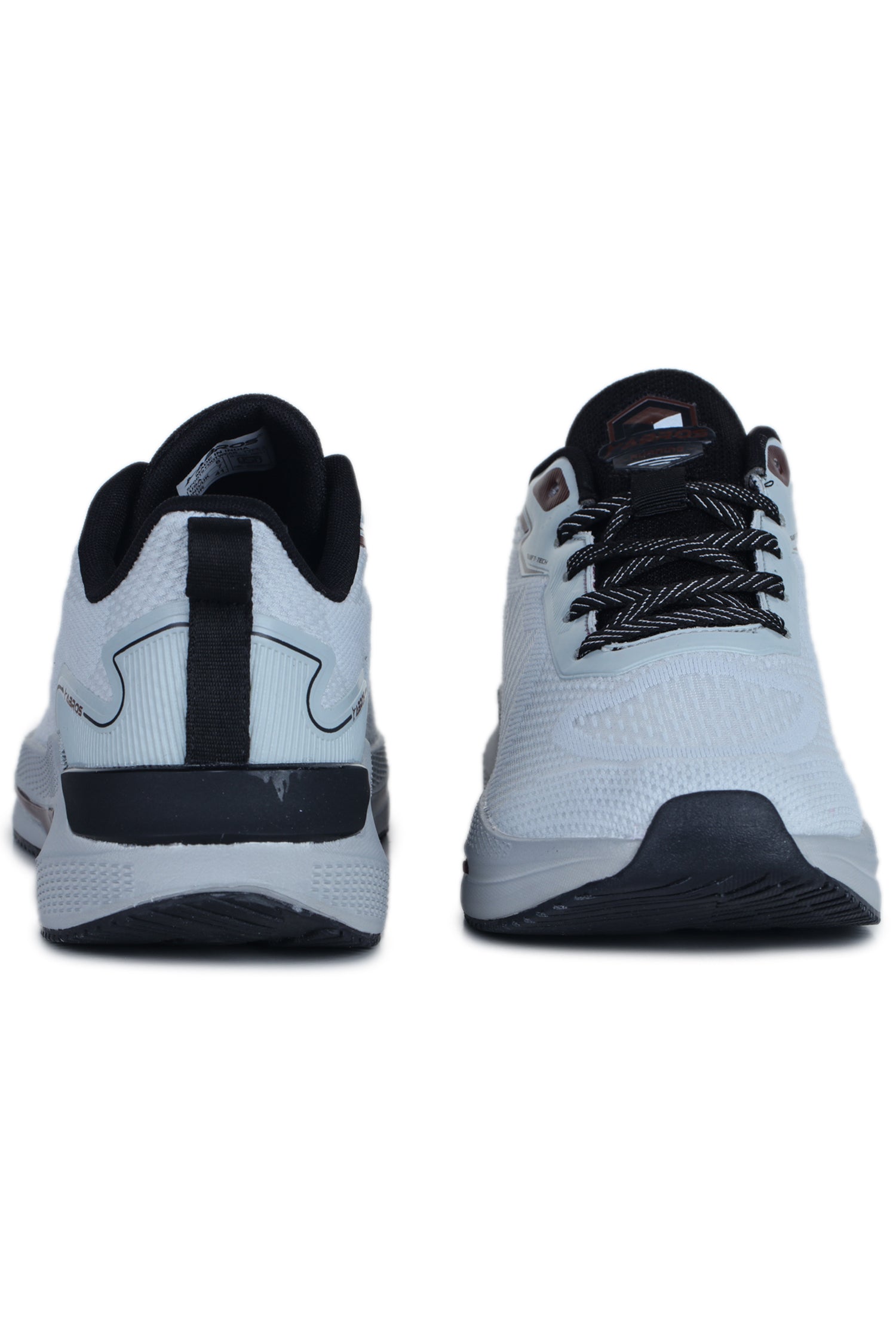 ABROS CYBRO Men’s Sports Shoes for Running, Training & Gym | Lightweight Active Footwear for Daily Workout, Fitness & Outdoor Activities Shoes for Mens (L.GREY/BLACK)