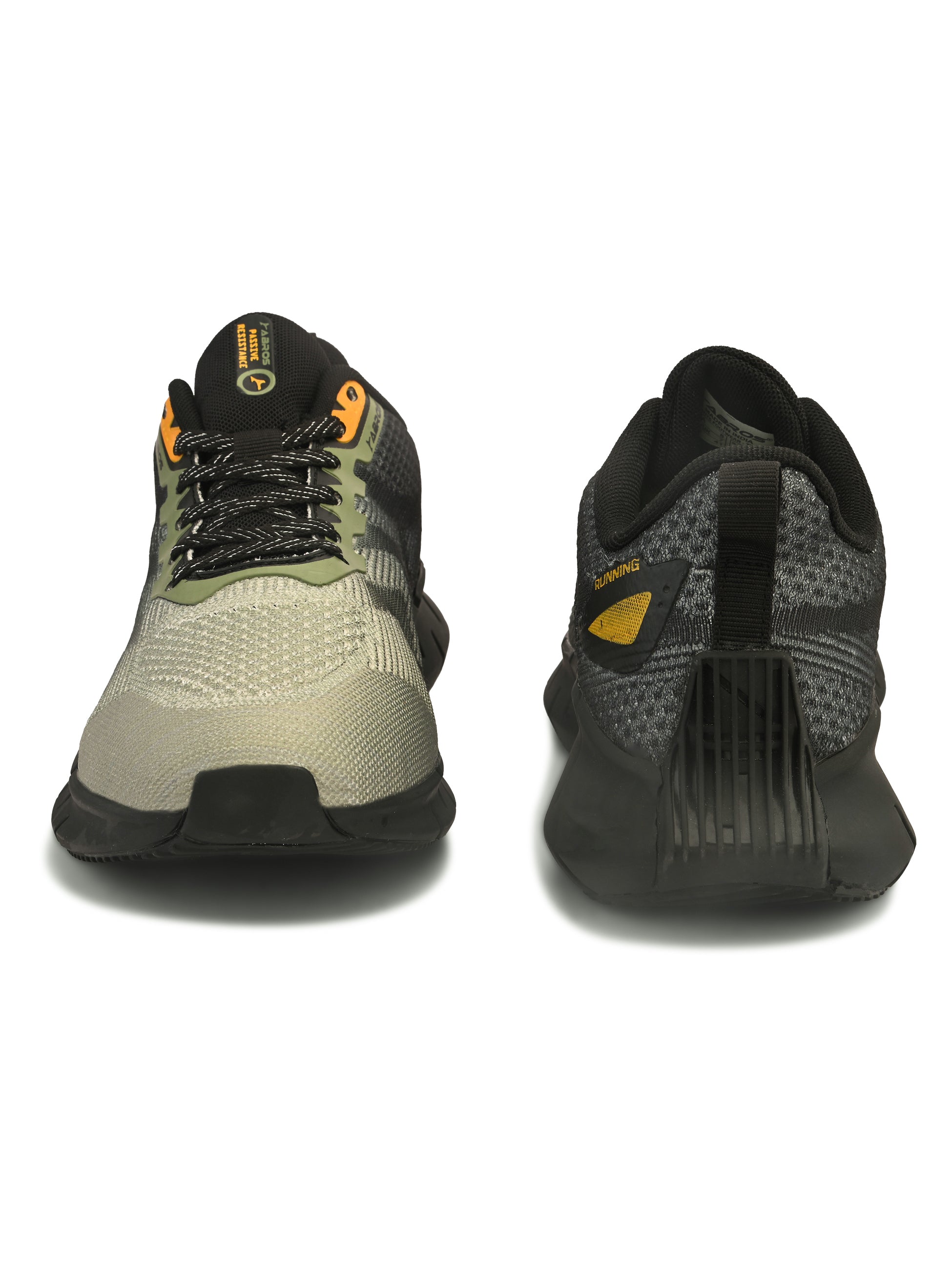 ABROS FRANKEL Men’s Sports Shoes for Running, Training & Gym | Lightweight Active Footwear for Daily Workout, Fitness & Outdoor Activities Shoes for Mens (L.OLIVE/BLACK)