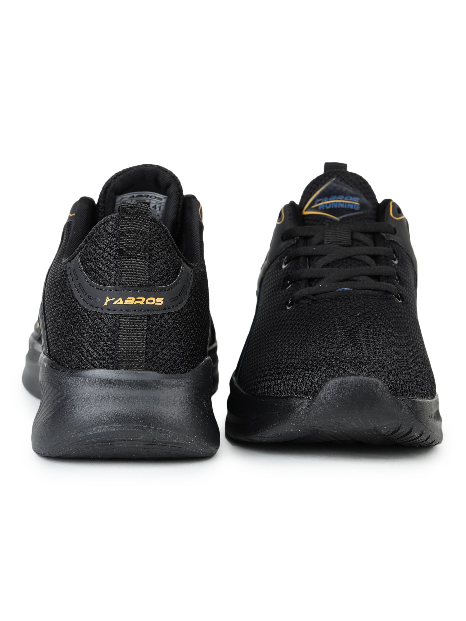 ABROS INFERNO Men’s Sports Shoes for Running, Training & Gym | Lightweight Active Footwear for Daily Workout, Fitness & Outdoor Activities Shoes for Mens (BLACK/MUSTARD)
