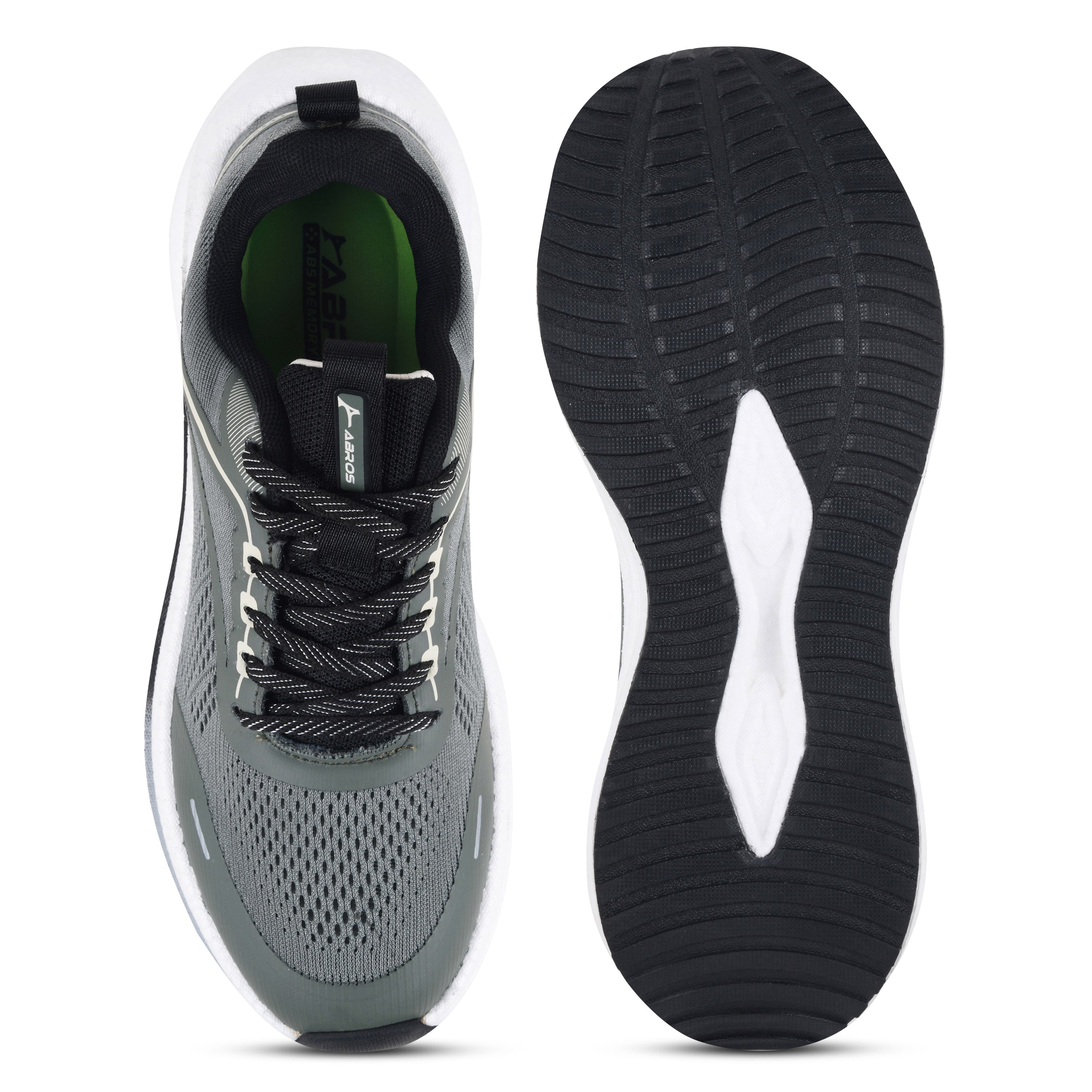 ABROS ZYRO Men’s Sports Shoes for Running, Training & Gym | Lightweight Active Footwear for Daily Workout, Fitness & Outdoor Activities Shoes for Mens (OLIVE/BLACK)