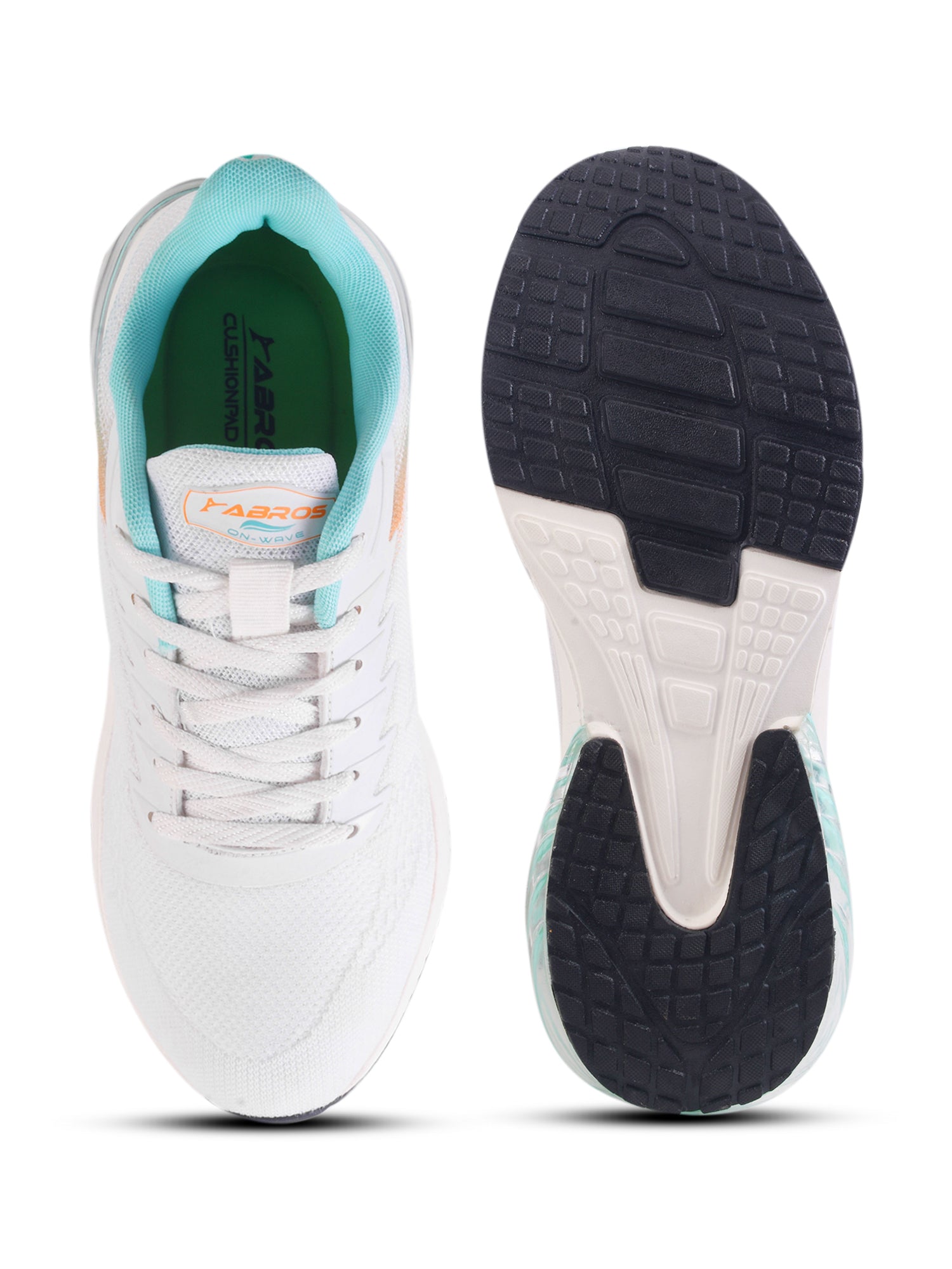 ABROS RANKIN Men’s Sports Shoes for Running, Training & Gym | Lightweight Active Footwear for Daily Workout, Fitness & Outdoor Activities Shoes for Mens (WHITE/DEEPSEA)