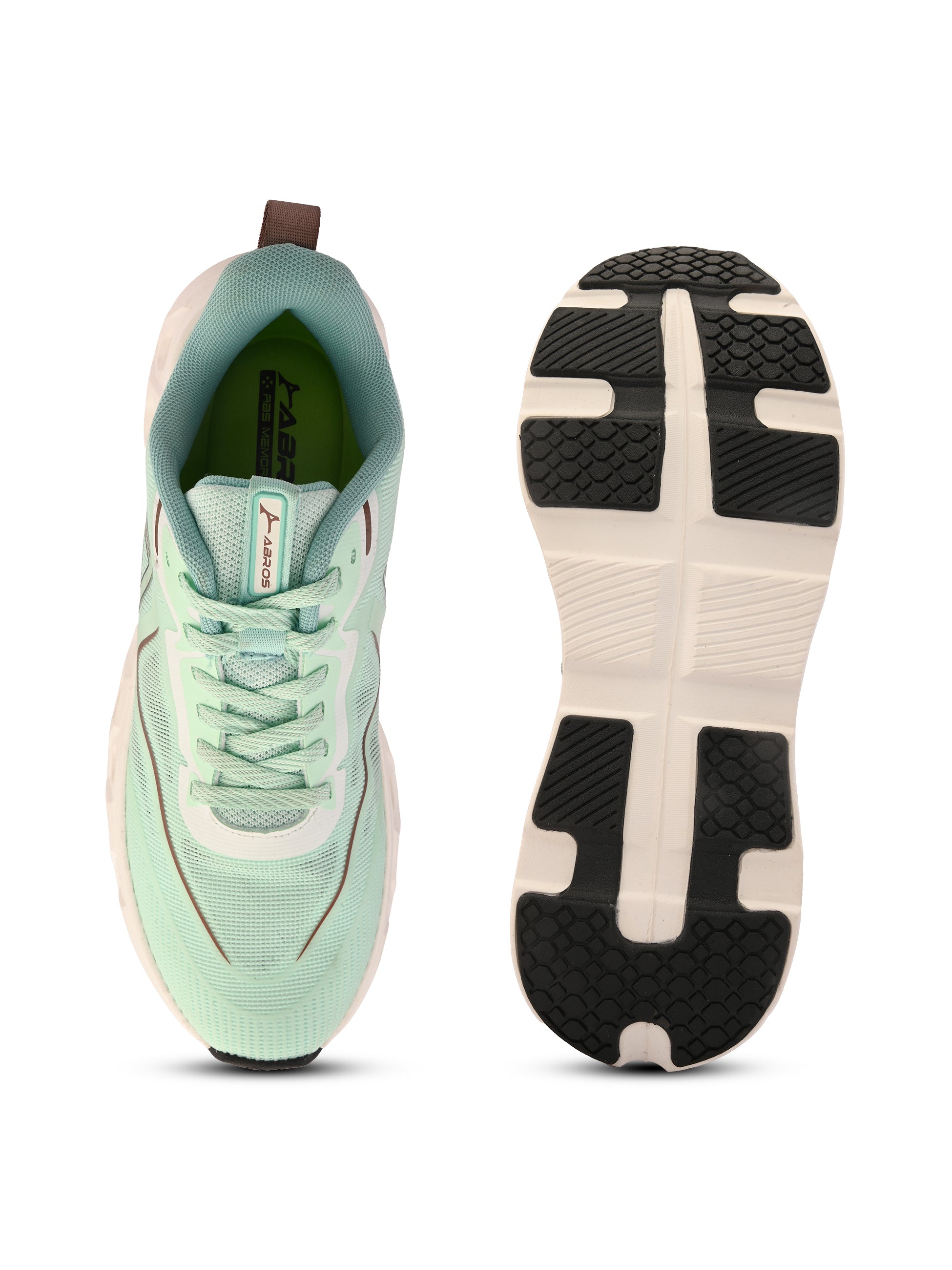 ABROS LIAM Men’s Sports Shoes for Running, Training & Gym | Lightweight Active Footwear for Daily Workout, Fitness & Outdoor Activities Shoes for Mens (SEA MIST/BROWN)