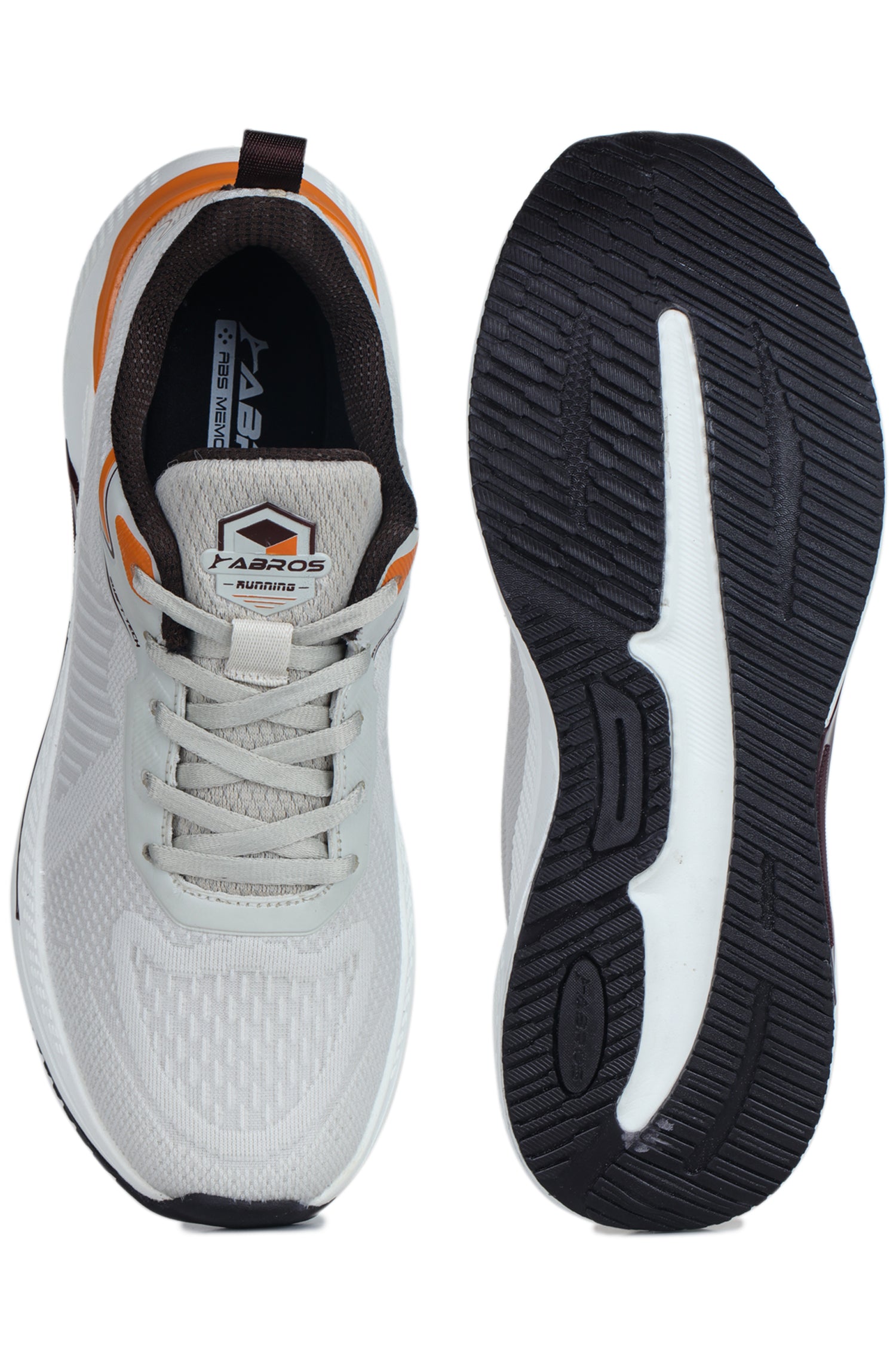 ABROS CYBRO Men’s Sports Shoes for Running, Training & Gym | Lightweight Active Footwear for Daily Workout, Fitness & Outdoor Activities Shoes for Mens (L.BEIGE/BROWN)