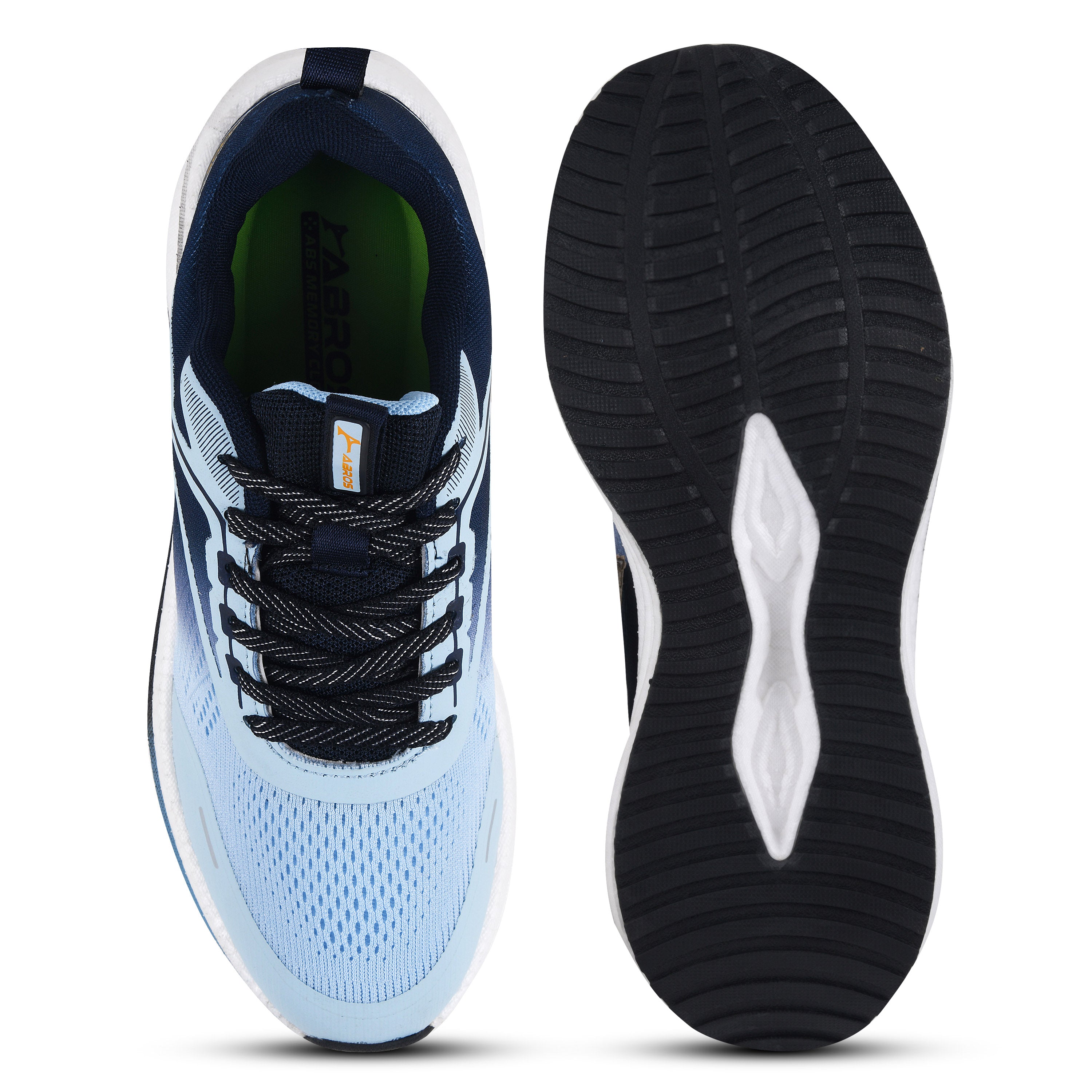 ABROS ZYRO Men’s Sports Shoes for Running, Training & Gym | Lightweight Active Footwear for Daily Workout, Fitness & Outdoor Activities Shoes for Mens (NAVY/ICE BLUE)