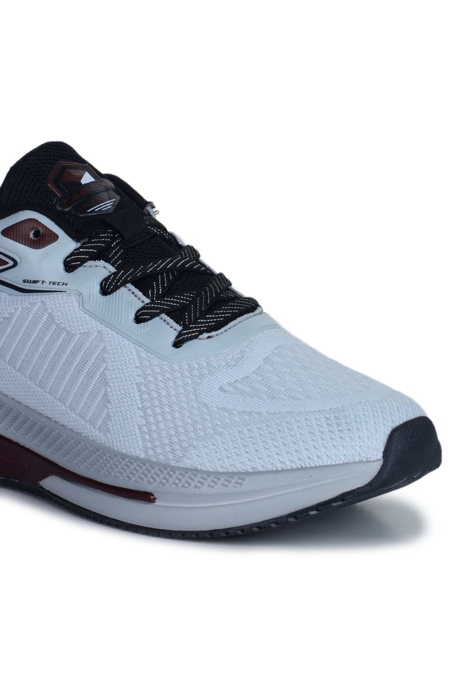 ABROS CYBRO Men’s Sports Shoes for Running, Training & Gym | Lightweight Active Footwear for Daily Workout, Fitness & Outdoor Activities Shoes for Mens (L.GREY/BLACK)