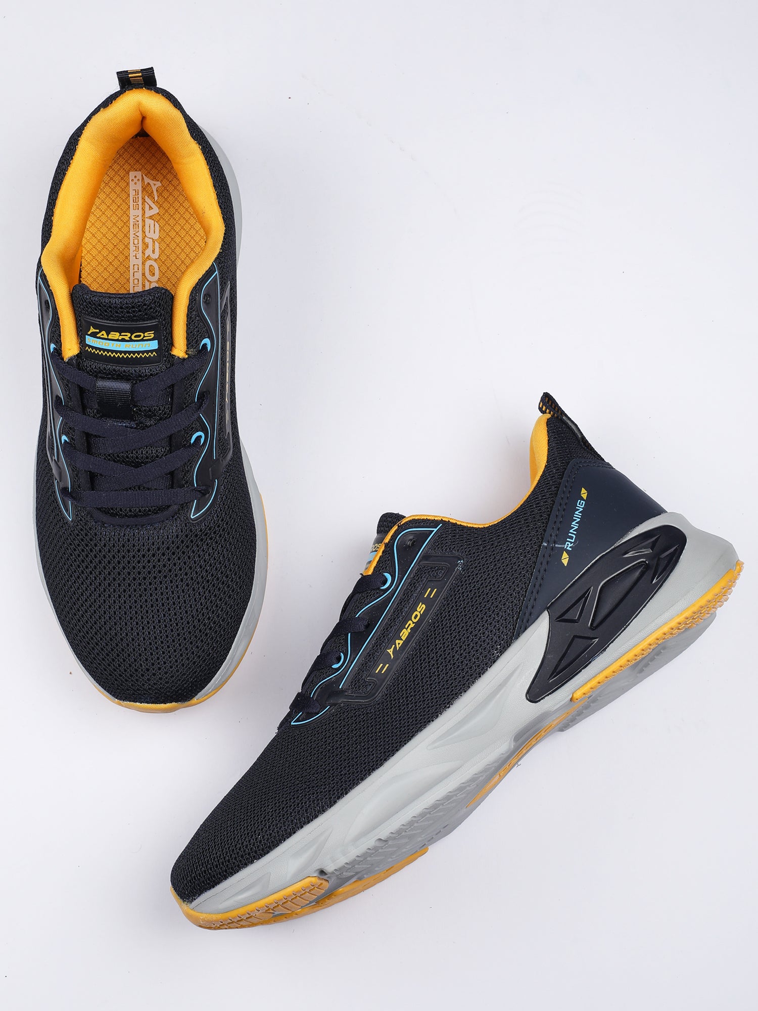 ABROS KRONOS Running Sports Shoes Breathable Upper Memory Foam Insole Casual Walking & Gym Shoes for Mens