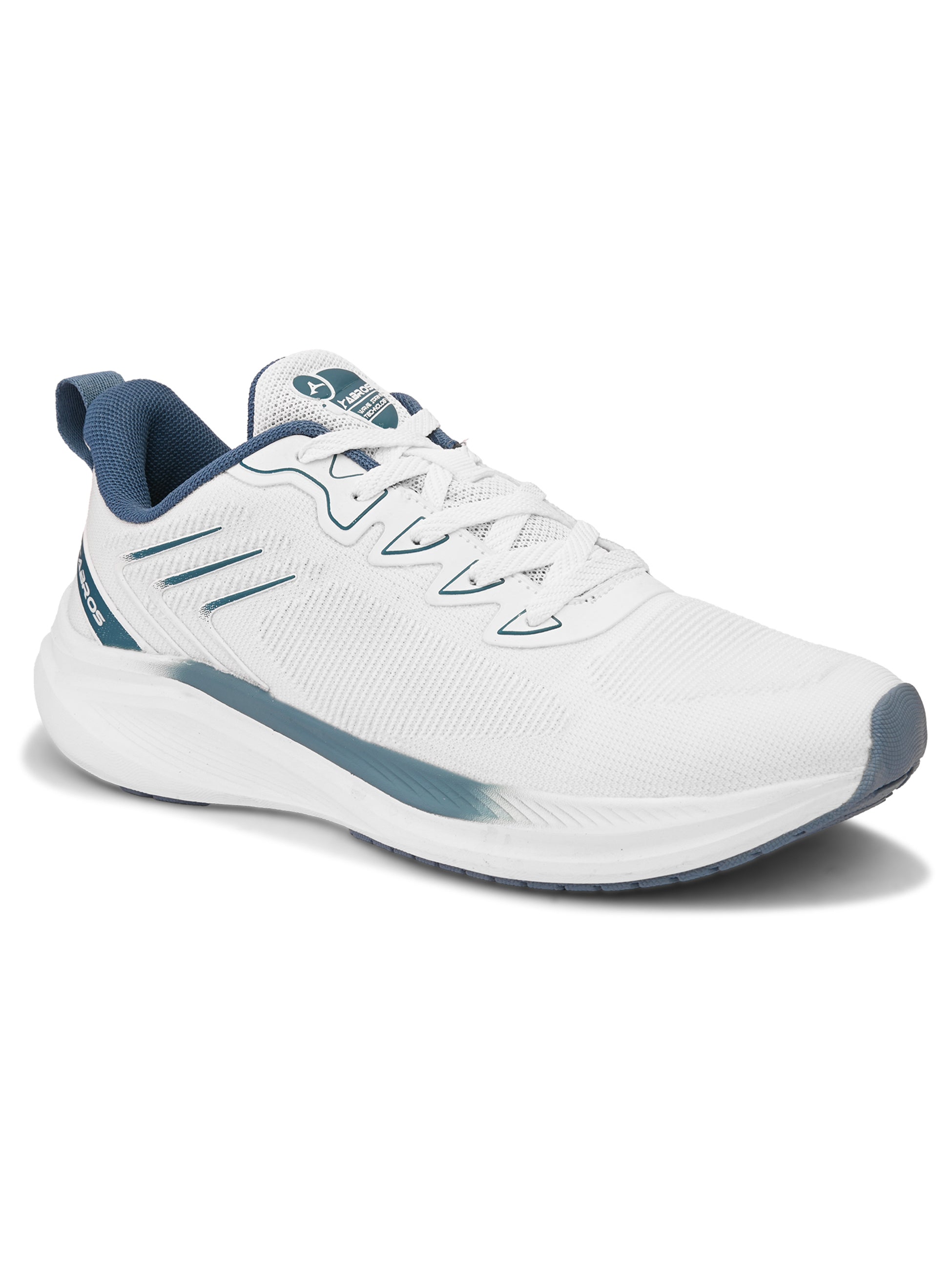 ABROS MIZAR Men‚Äôs Sports Shoes for Running, Training & Gym | Lightweight Active Footwear for Daily Workout, Fitness & Outdoor Activities Shoes for Mens (WHITE/R.SLATE)