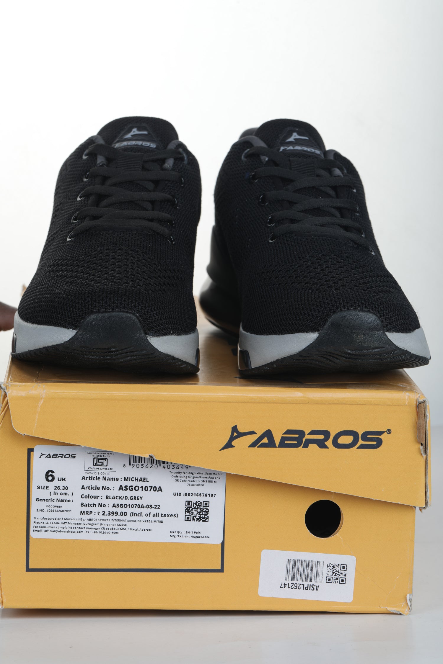 ABROS WICKO Running Sports Shoes Breathable Upper Memory Foam Insole Casual Walking & Gym Shoes for Mens