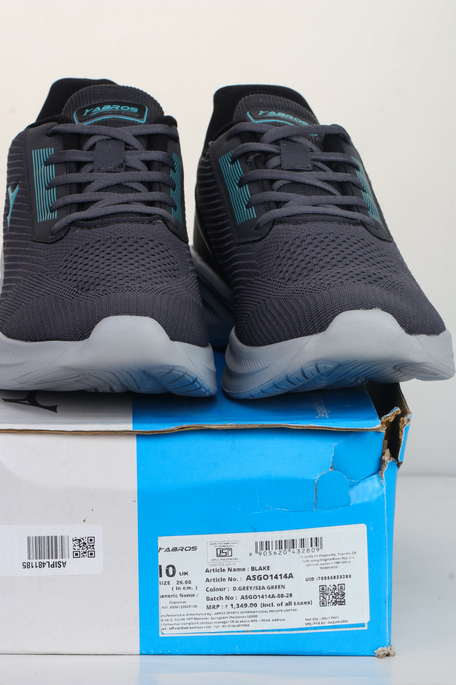 ABROS BLAKE Running Sports Shoes Breathable Upper Memory Foam Insole Casual Walking & Gym Shoes for Mens