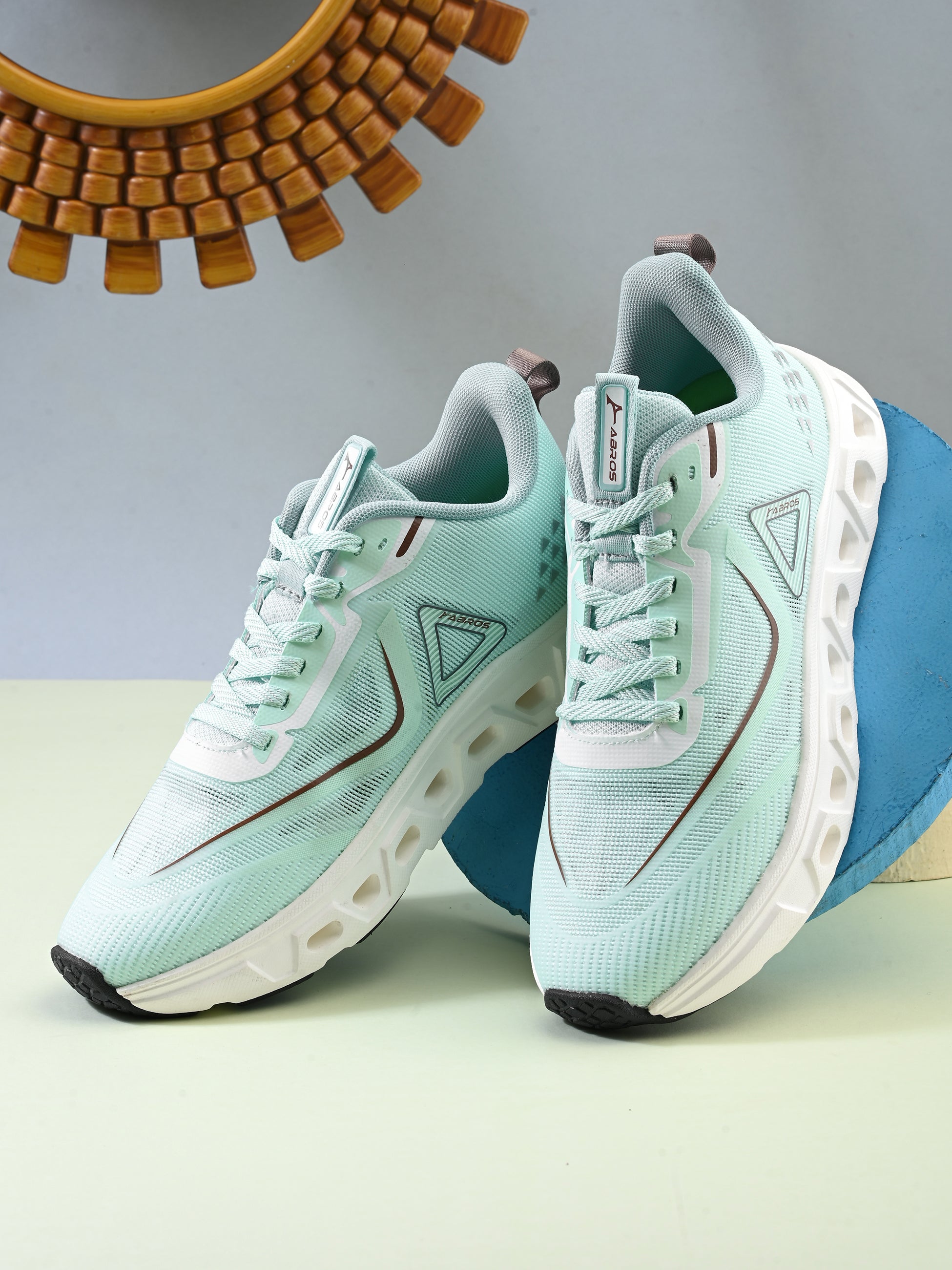 ABROS LIAM Men‚Äôs Sports Shoes for Running, Training & Gym | Lightweight Active Footwear for Daily Workout, Fitness & Outdoor Activities Shoes for Mens (SEA MIST/BROWN)