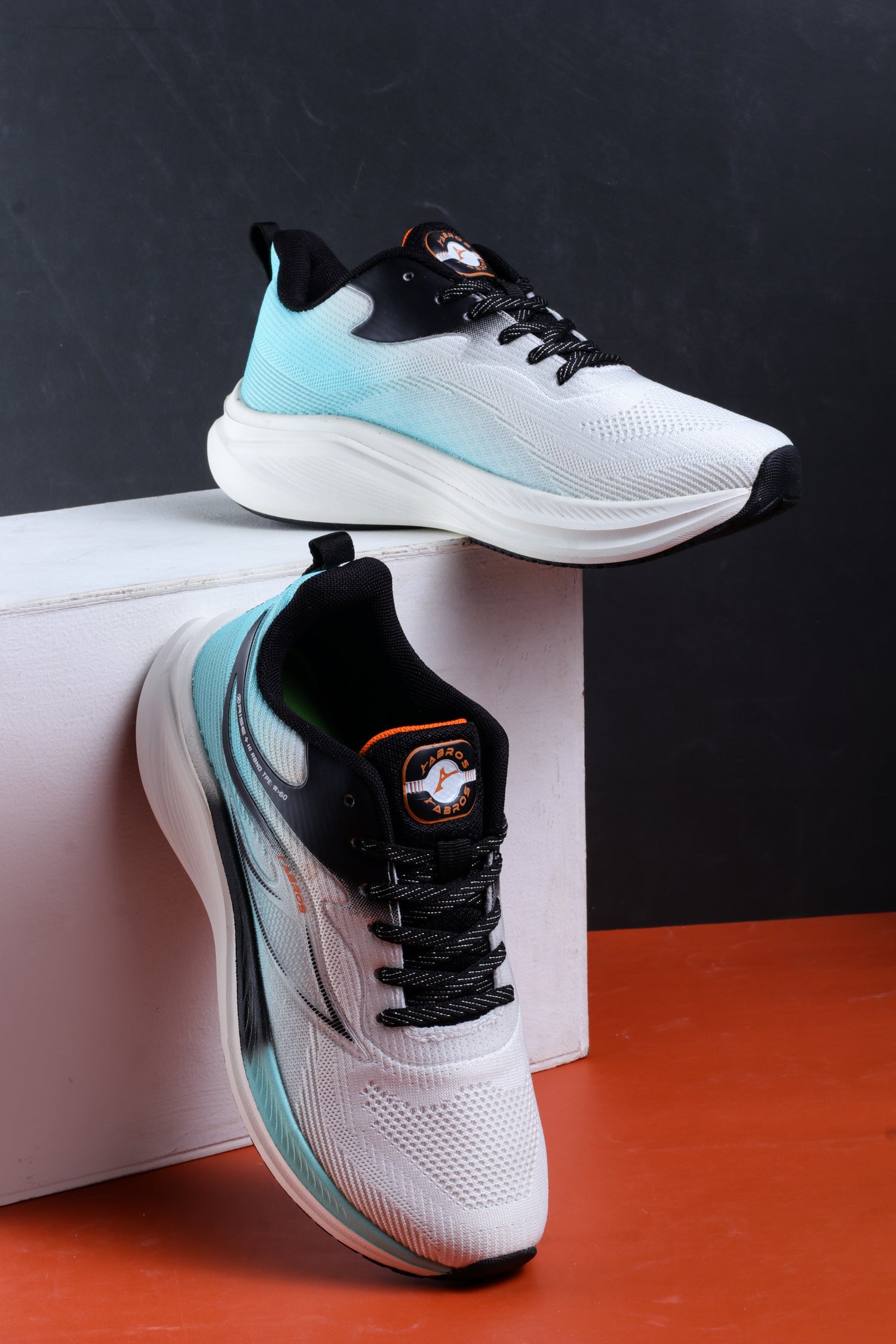 ABROS PROCY Men‚Äôs Sports Shoes for Running, Training & Gym | Lightweight Active Footwear for Daily Workout, Fitness & Outdoor Activities Shoes for Mens (WHITE/DEEPSEA)