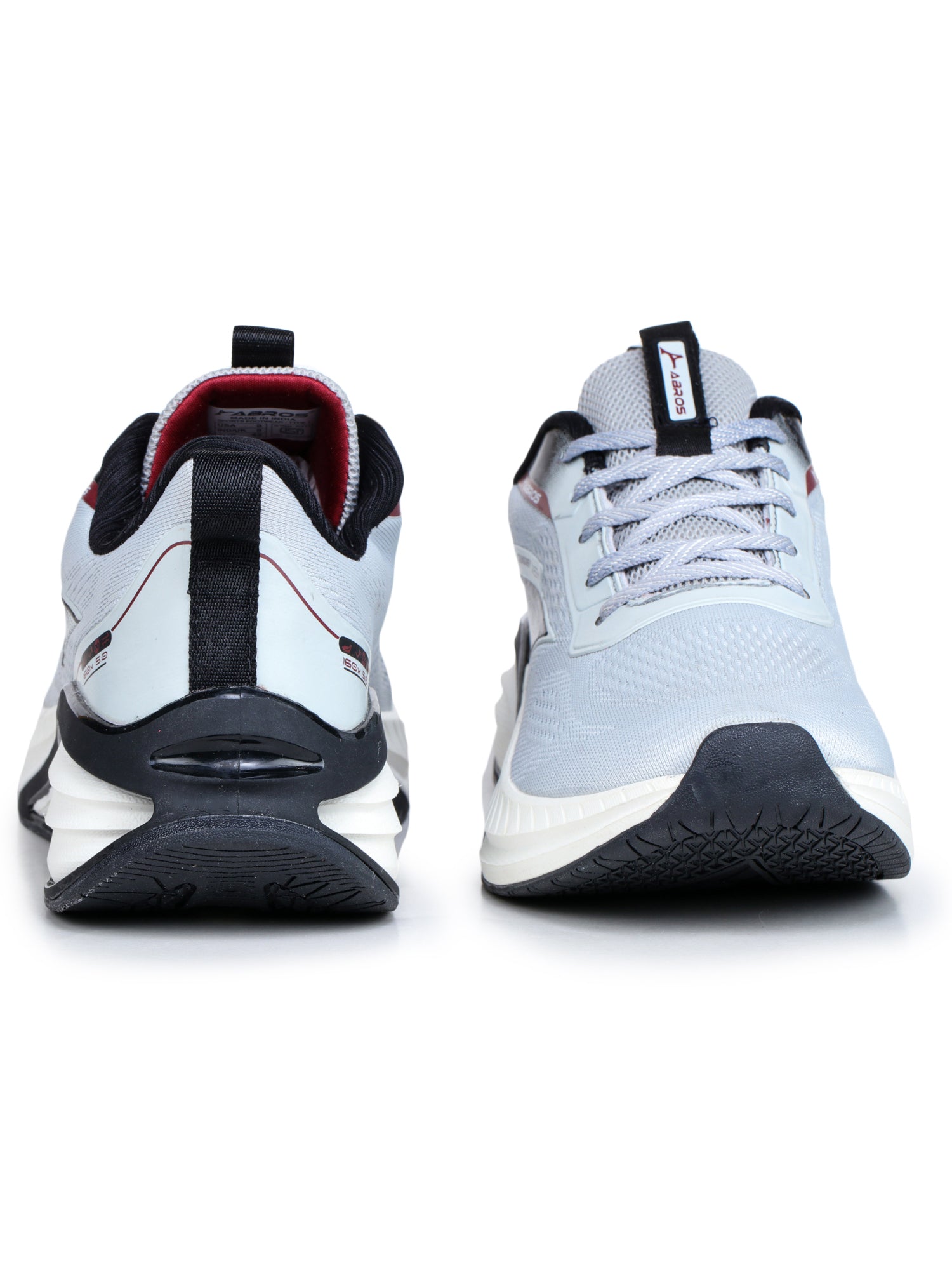 ABROS ERIK Men‚Äôs Sports Shoes for Running, Training & Gym | Lightweight Active Footwear for Daily Workout, Fitness & Outdoor Activities Shoes for Mens (L.GREY/BLACK)