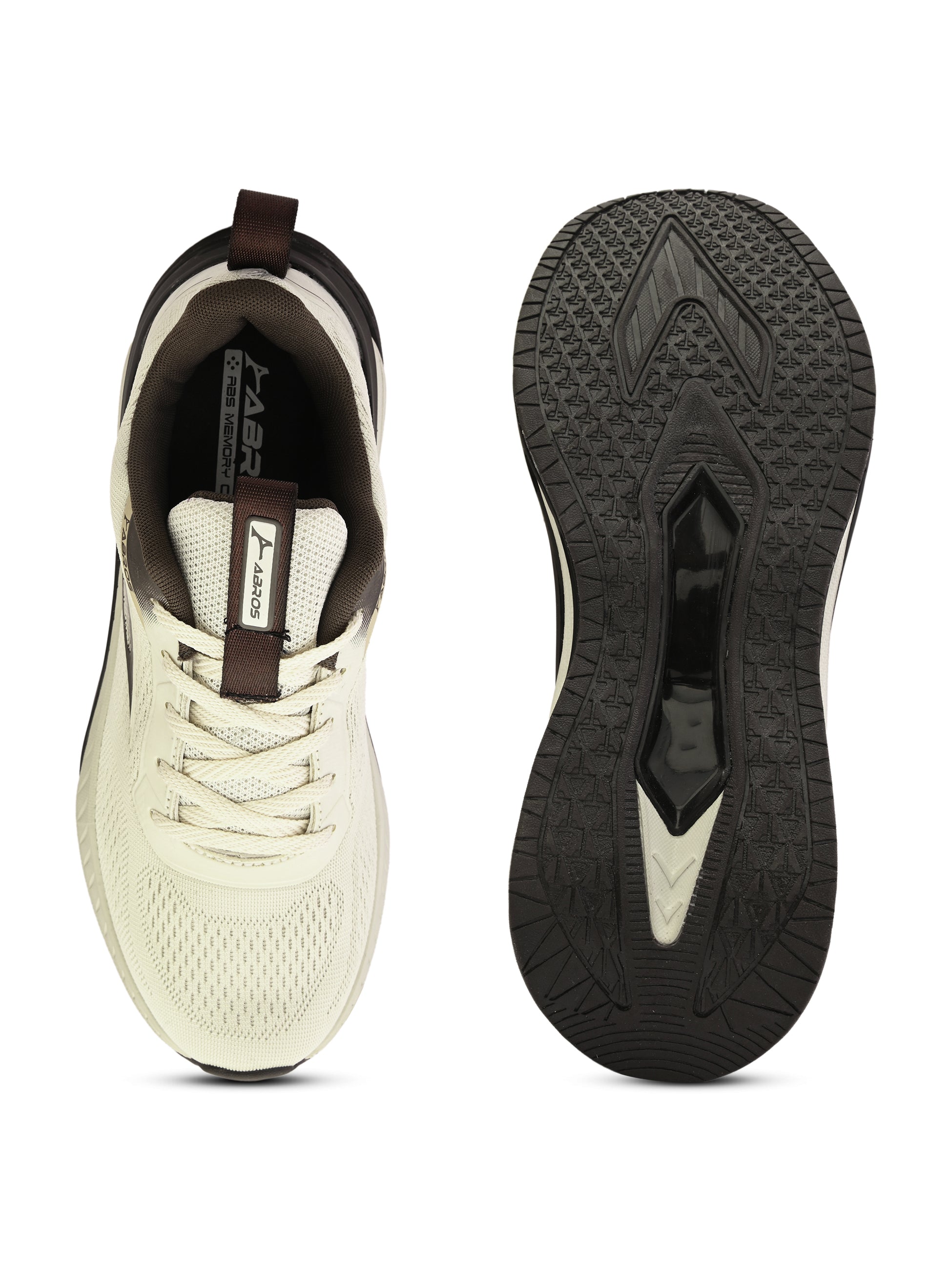 ABROS ERIK Men‚Äôs Sports Shoes for Running, Training & Gym | Lightweight Active Footwear for Daily Workout, Fitness & Outdoor Activities Shoes for Mens (L.BEIGE/BROWN)