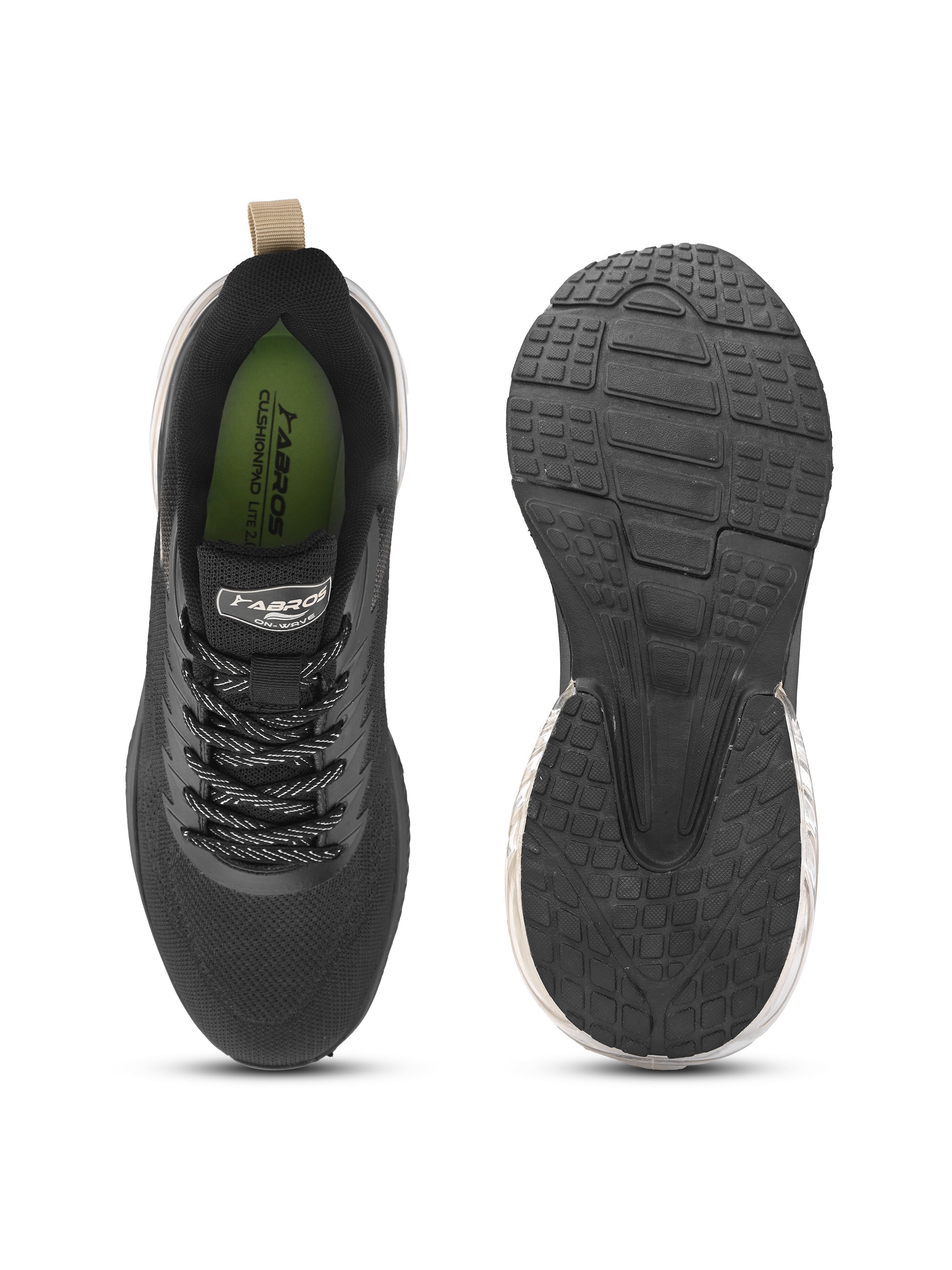 ABROS RANKIN Men‚Äôs Sports Shoes for Running, Training & Gym | Lightweight Active Footwear for Daily Workout, Fitness & Outdoor Activities Shoes for Mens (BLACK/BEIGE)