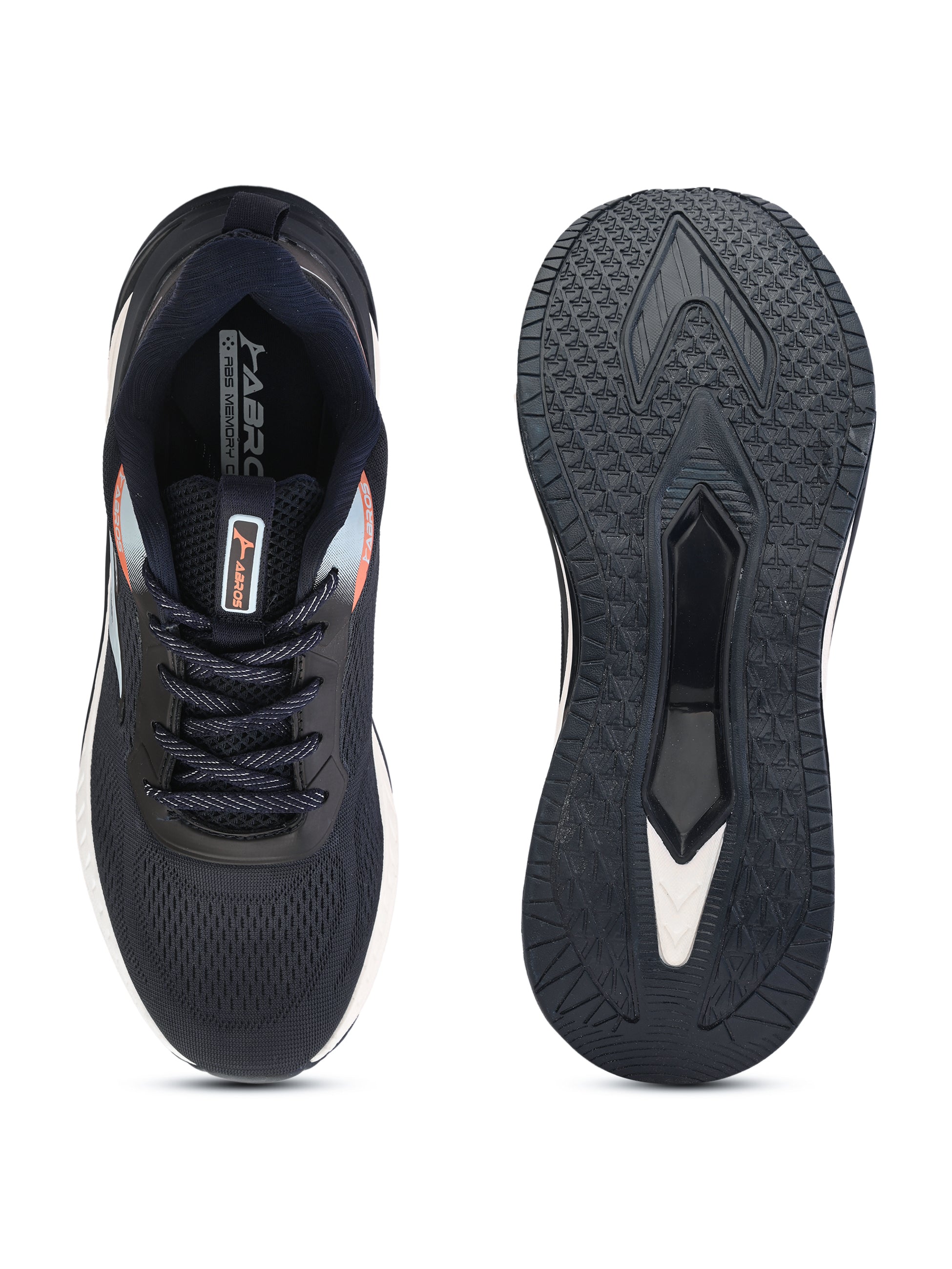 ABROS ERIK Men‚Äôs Sports Shoes for Running, Training & Gym | Lightweight Active Footwear for Daily Workout, Fitness & Outdoor Activities Shoes for Mens (NAVY/ICE BLUE)