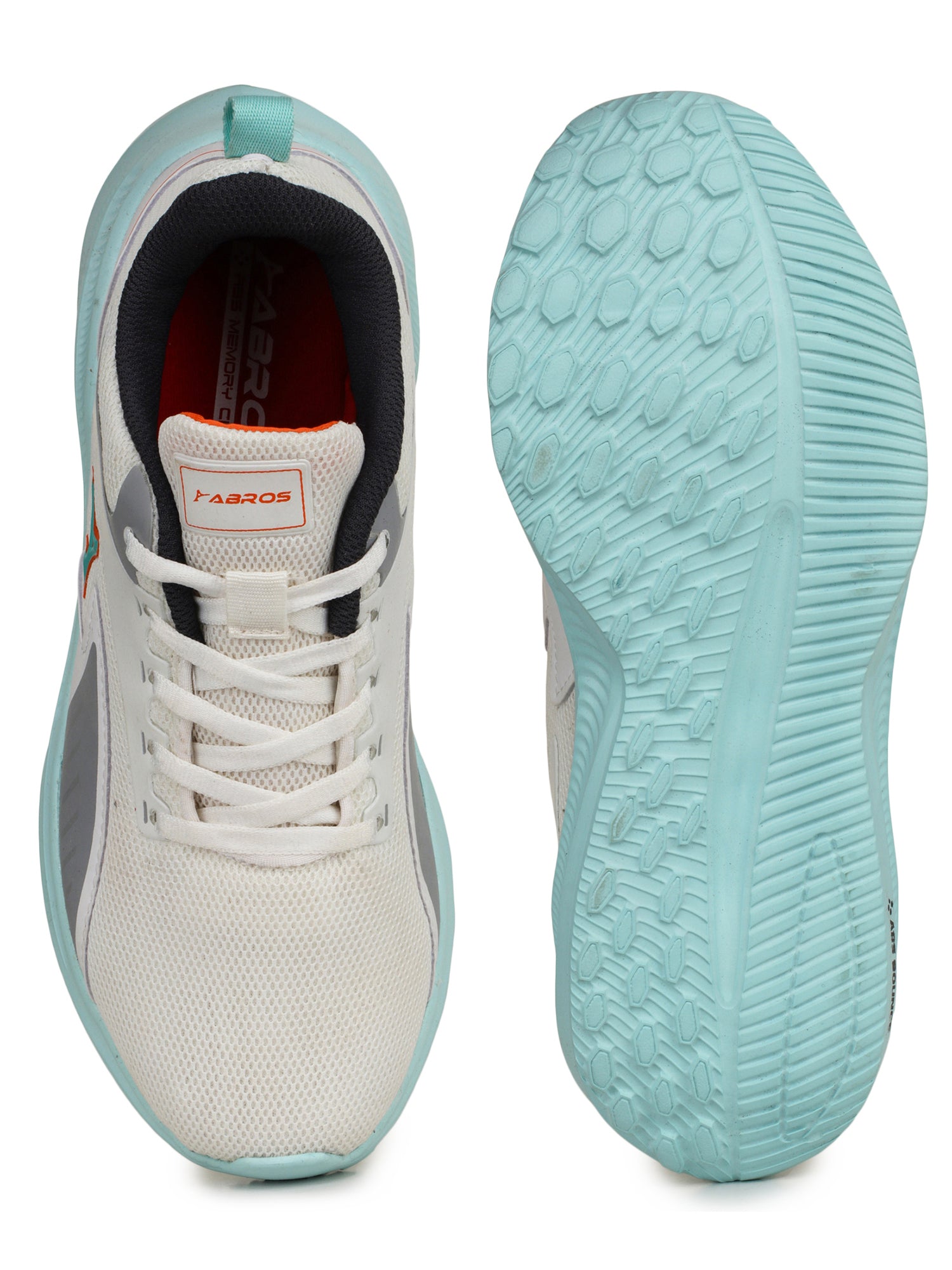 ABROS FROSTBITE Men‚Äôs Sports Shoes for Running, Training & Gym | Lightweight Active Footwear for Daily Workout, Fitness & Outdoor Activities Shoes for Mens (OFFWHITE/MINT)