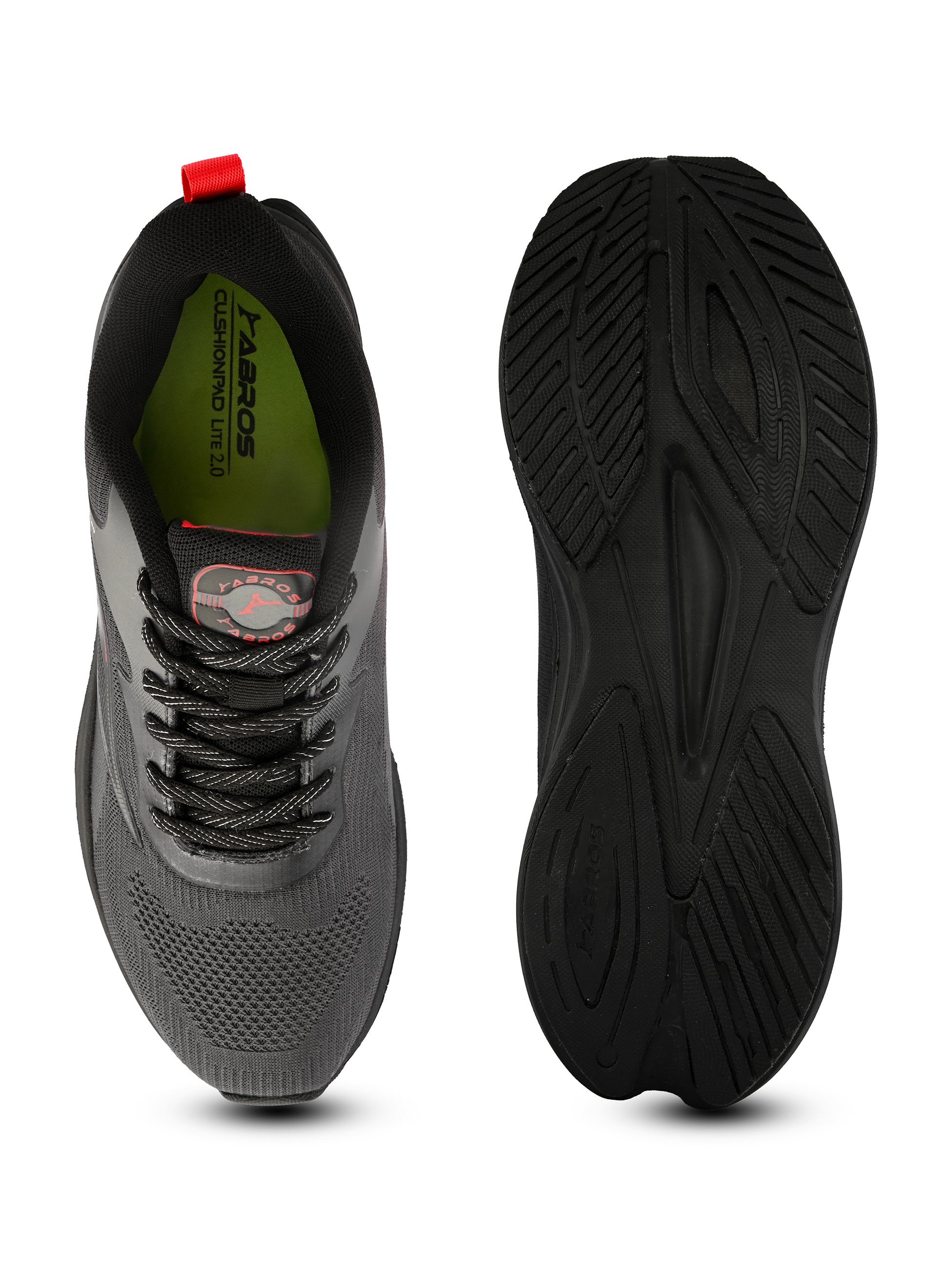 ABROS PROCY Men‚Äôs Sports Shoes for Running, Training & Gym | Lightweight Active Footwear for Daily Workout, Fitness & Outdoor Activities Shoes for Mens (BLACK/RED)