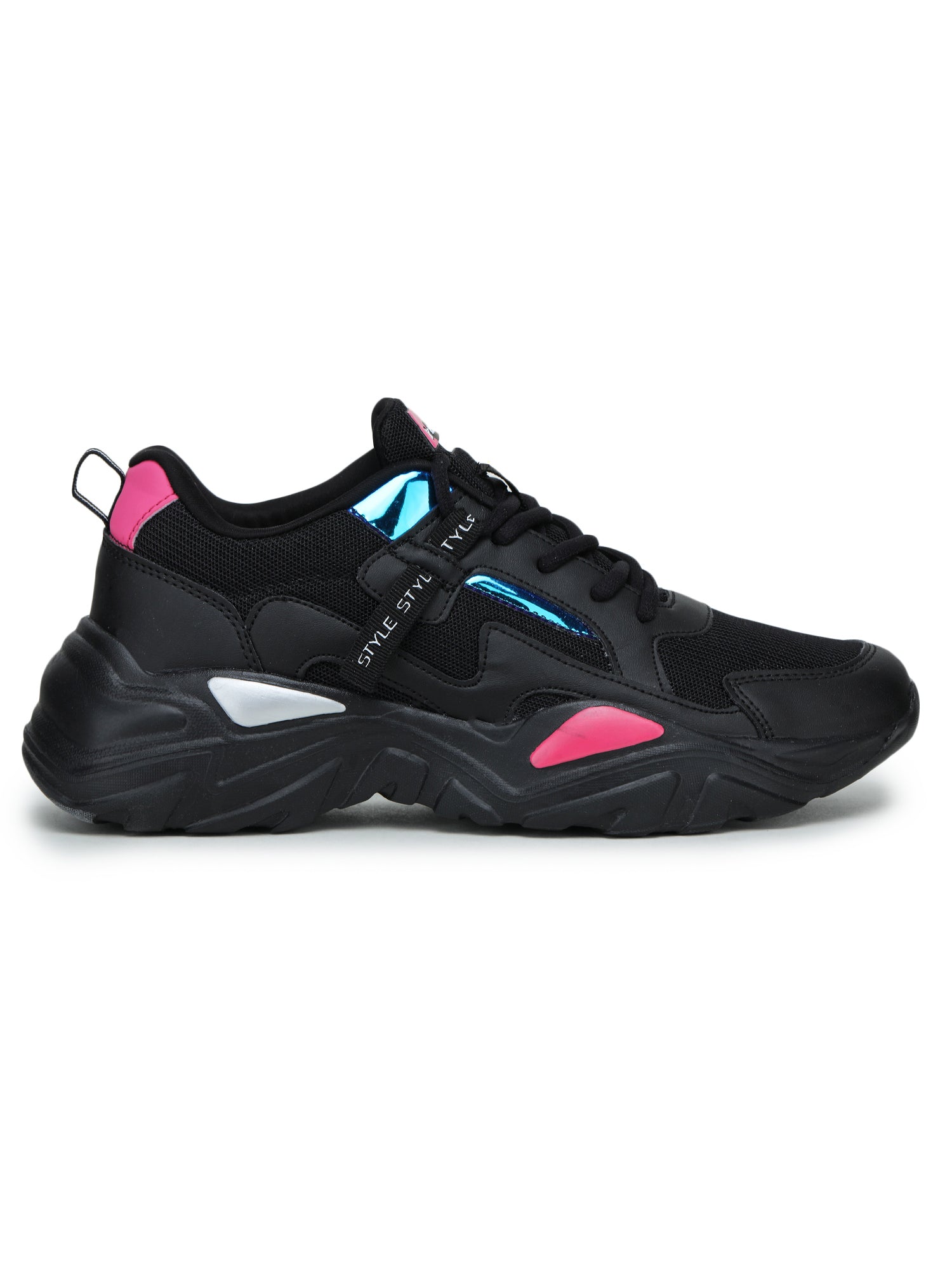 Nike m2k tekno trainers clearance in black and pink