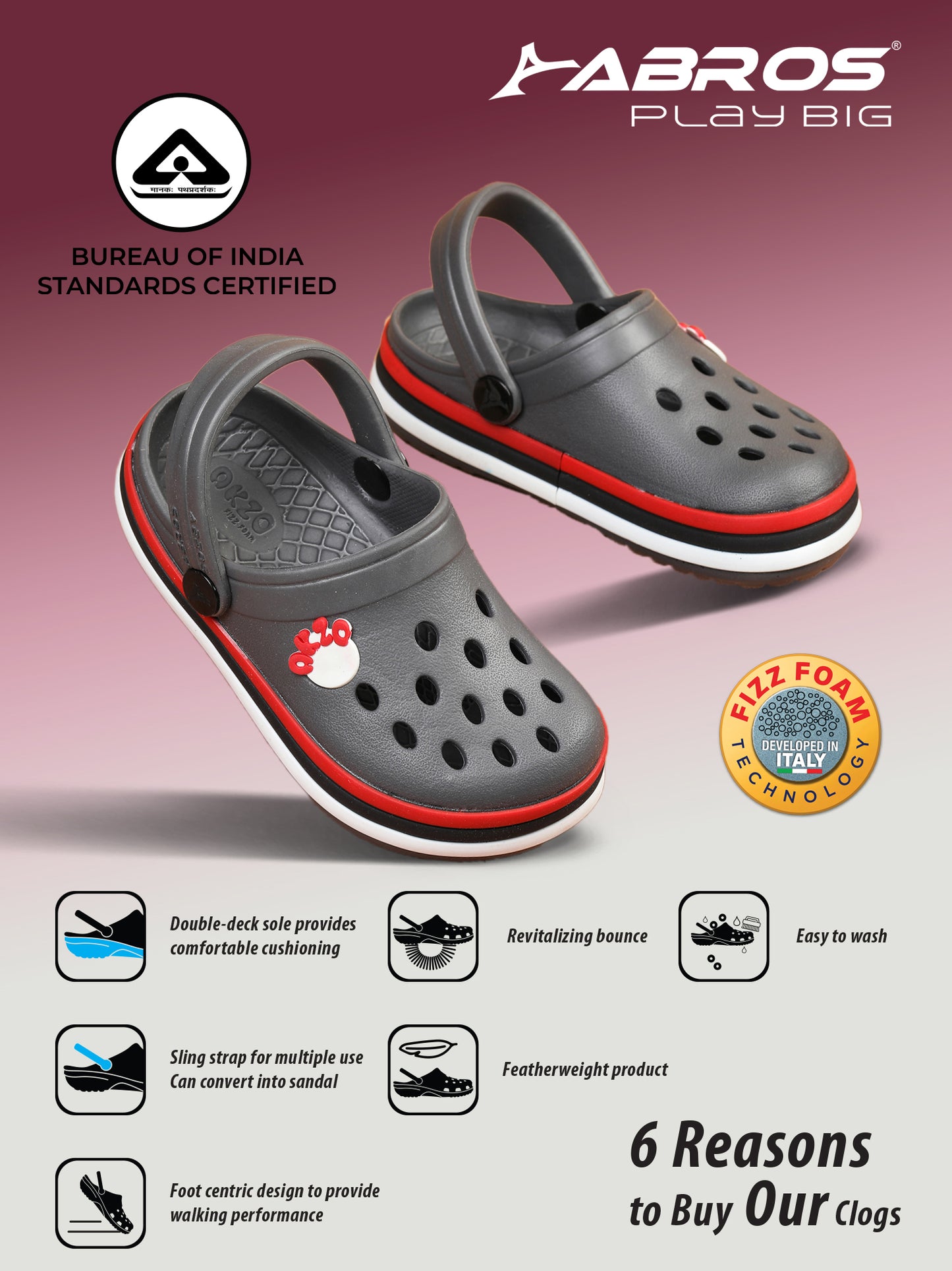 ABROS ZCK-0803 CLOGS FOR KIDS