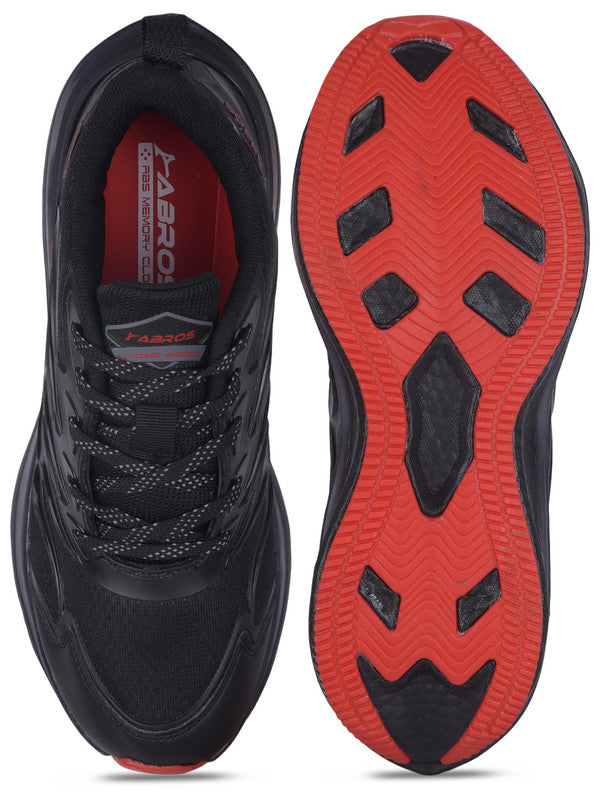 ABROS CHOICE ASSG1370 BLACK/RED SPORTS SHOES STUCK ON GENTS